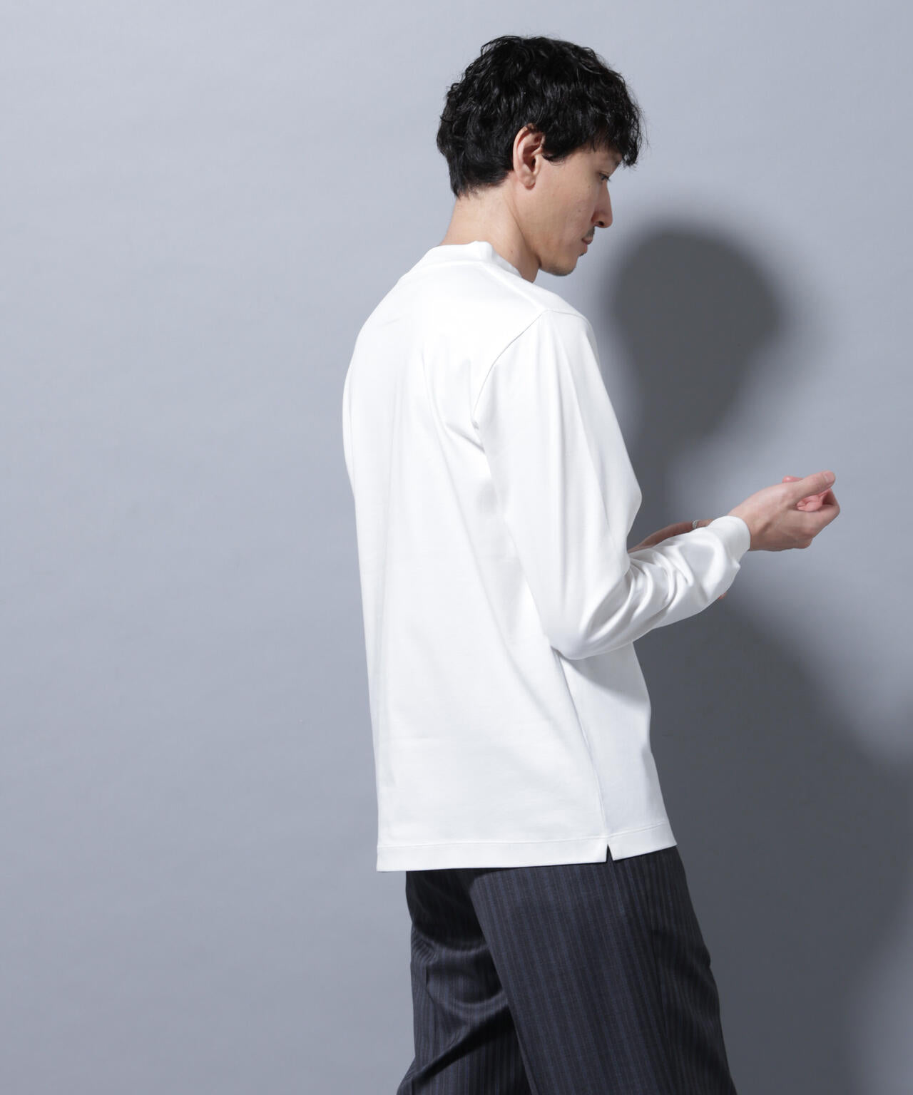 アンチスメルモックネックTシャツ 長袖 6725223210
