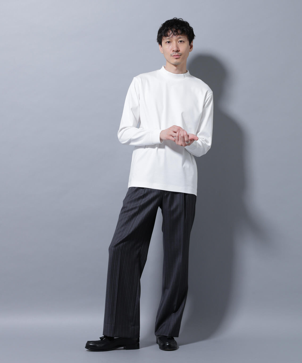 アンチスメルモックネックTシャツ 長袖 6725223210