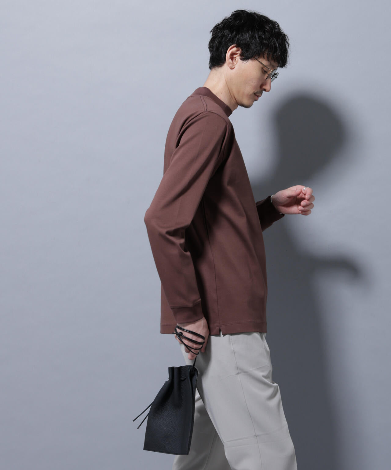 アンチスメルモックネックTシャツ 長袖 6725223210