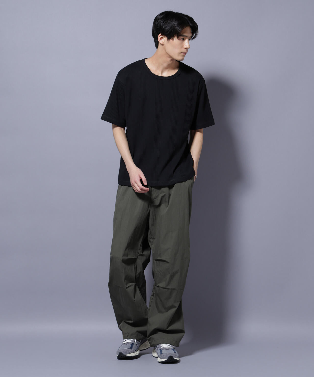 NORMANBROS/NORMANBROS別注 テレコUネックTシャツ 半袖 6725224001