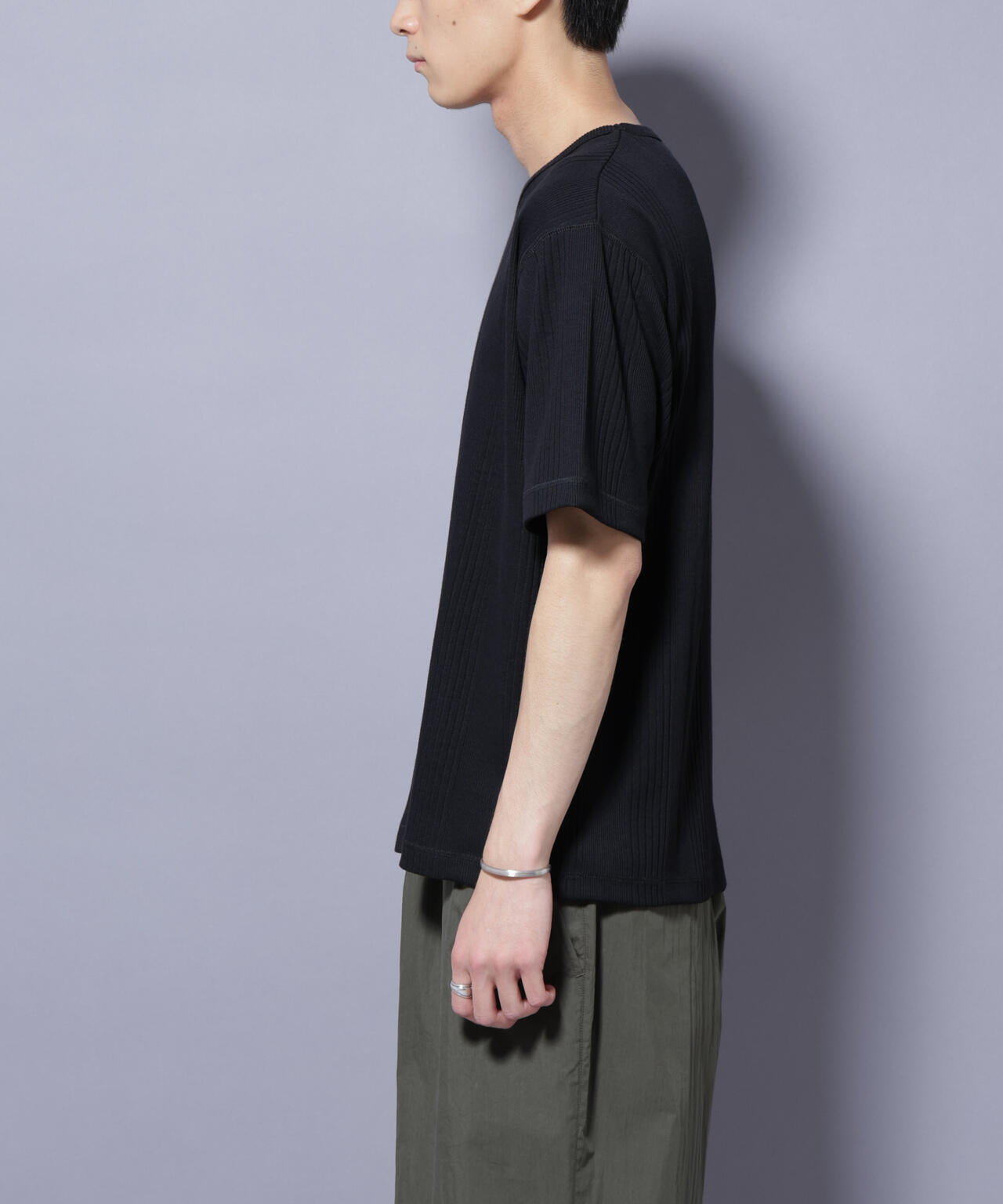 NORMANBROS/NORMANBROS別注 テレコUネックTシャツ 半袖 6725224001