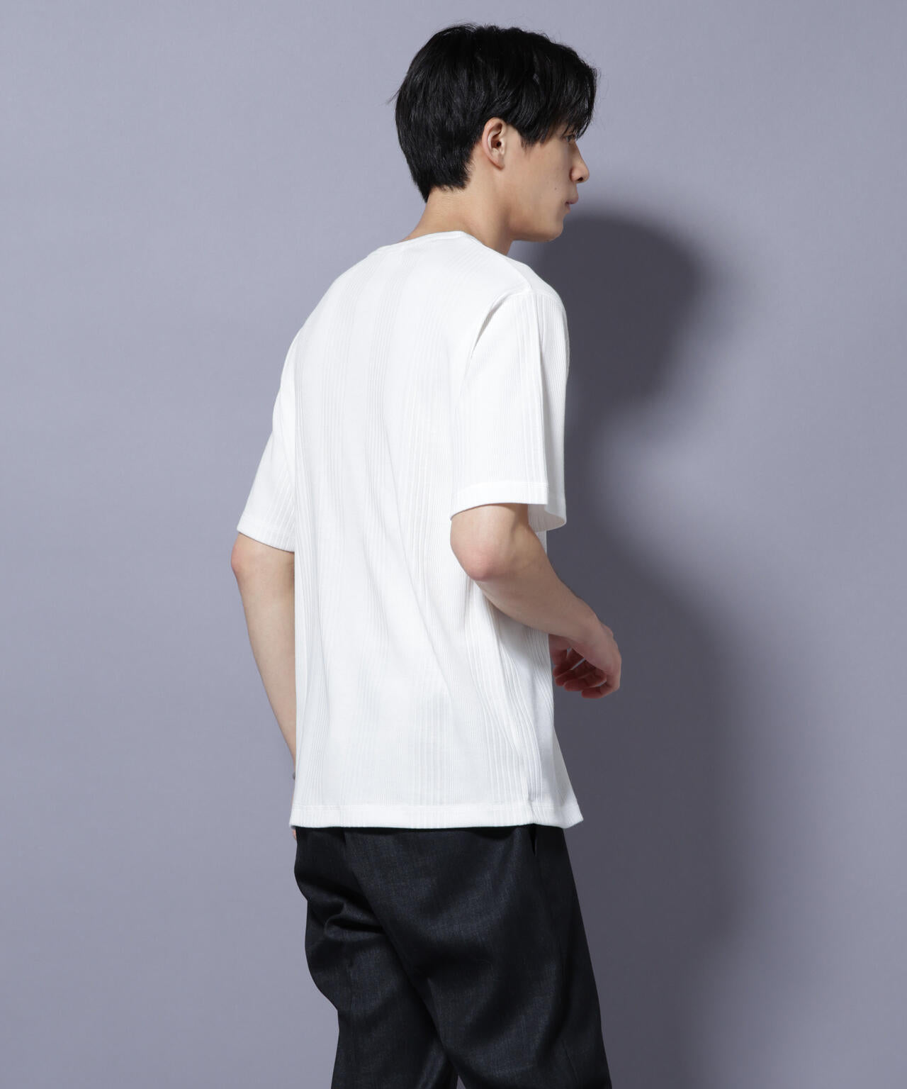 NORMANBROS/NORMANBROS別注 テレコUネックTシャツ 半袖 6725224001