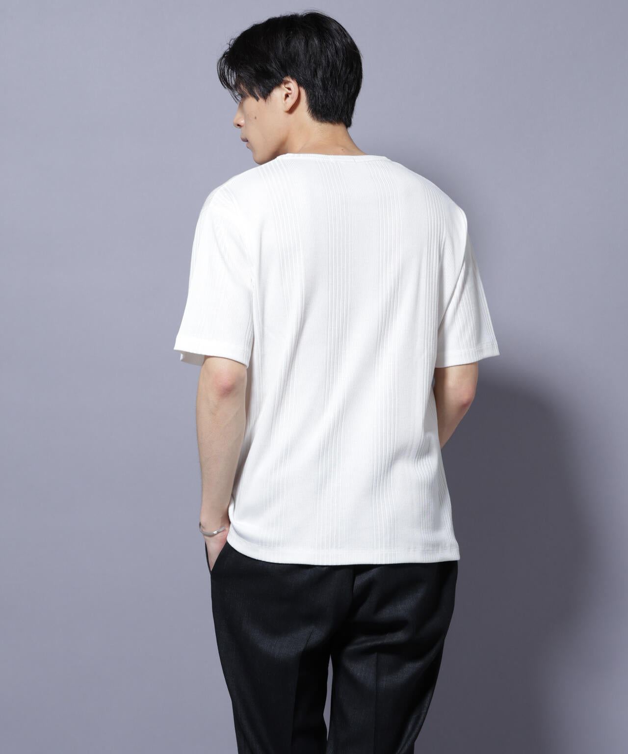 NORMANBROS/NORMANBROS別注 テレコUネックTシャツ 半袖 6725224001