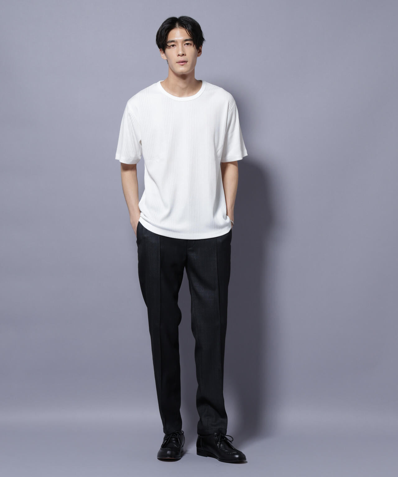 NORMANBROS/NORMANBROS別注 テレコUネックTシャツ 半袖 6725224001