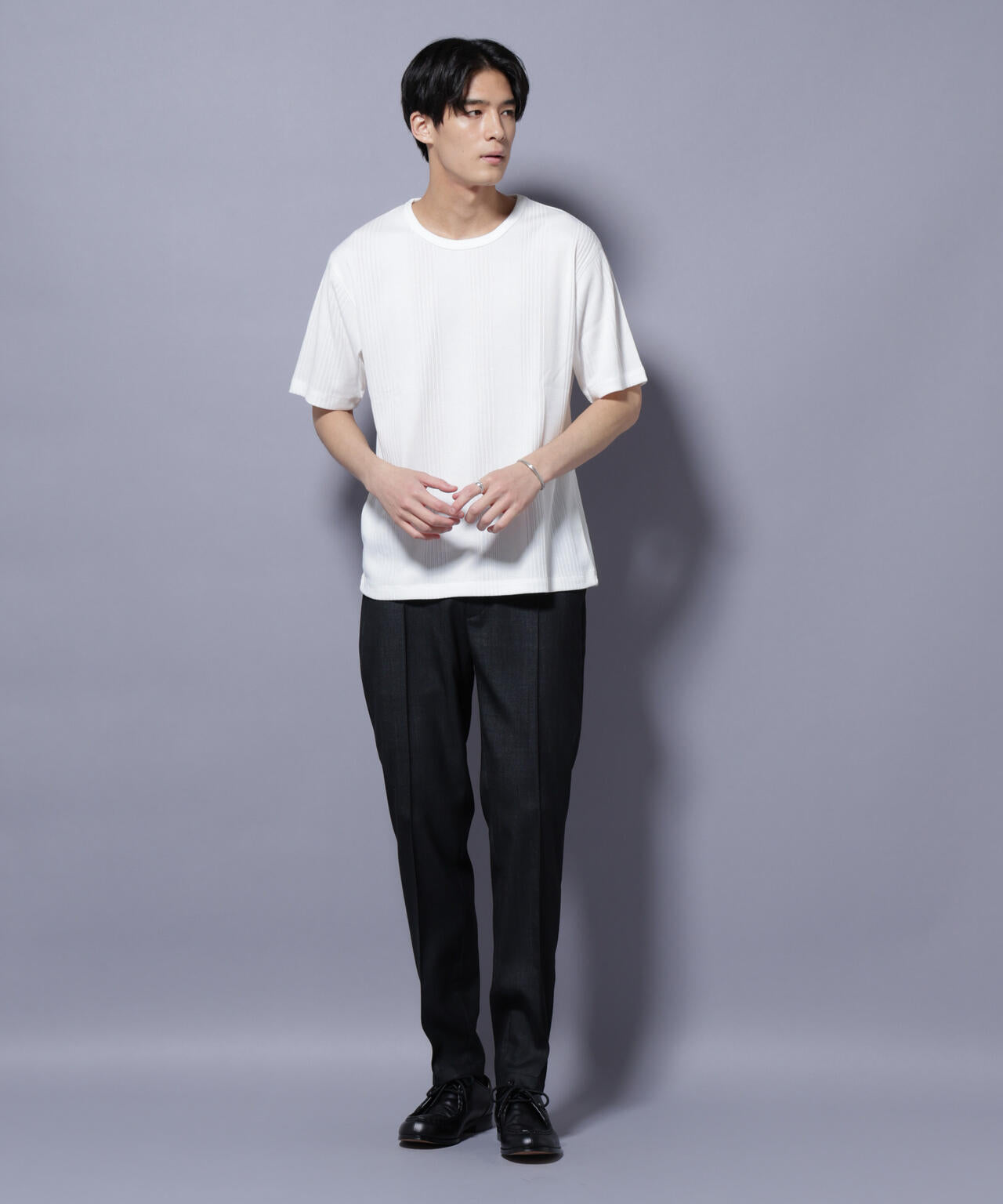 NORMANBROS/NORMANBROS別注 テレコUネックTシャツ 半袖 6725224001