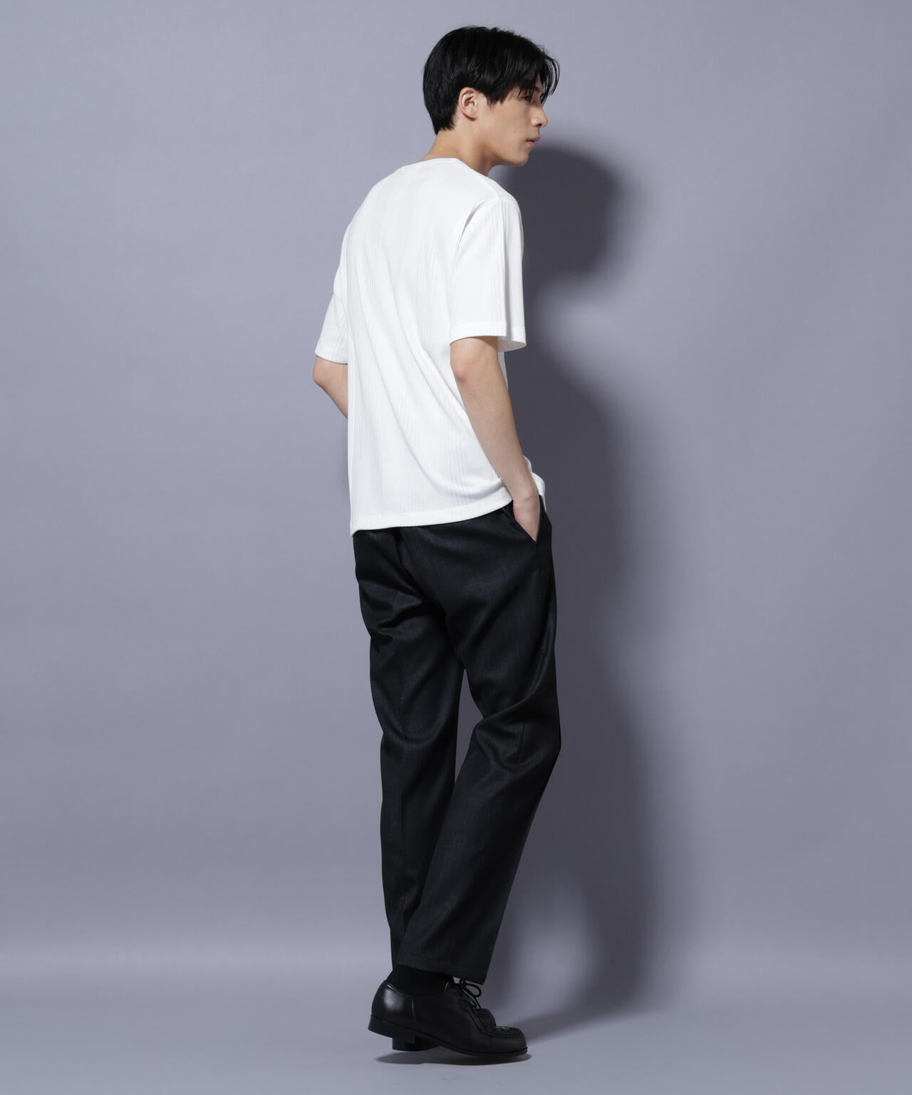 NORMANBROS/NORMANBROS別注 テレコUネックTシャツ 半袖 6725224001