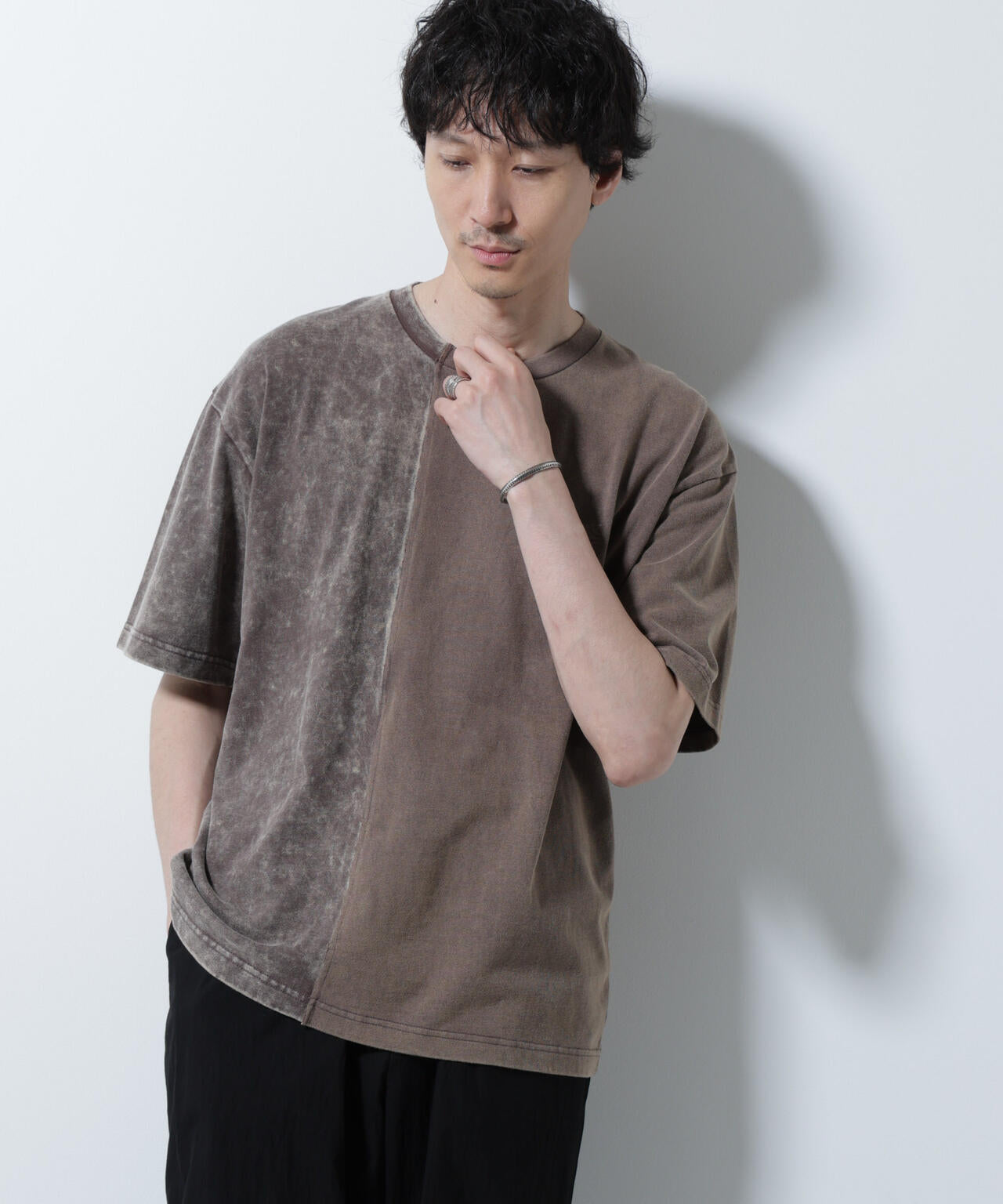 「A-C-Z」2トーンピグメントTシャツ 半袖 6725224203
