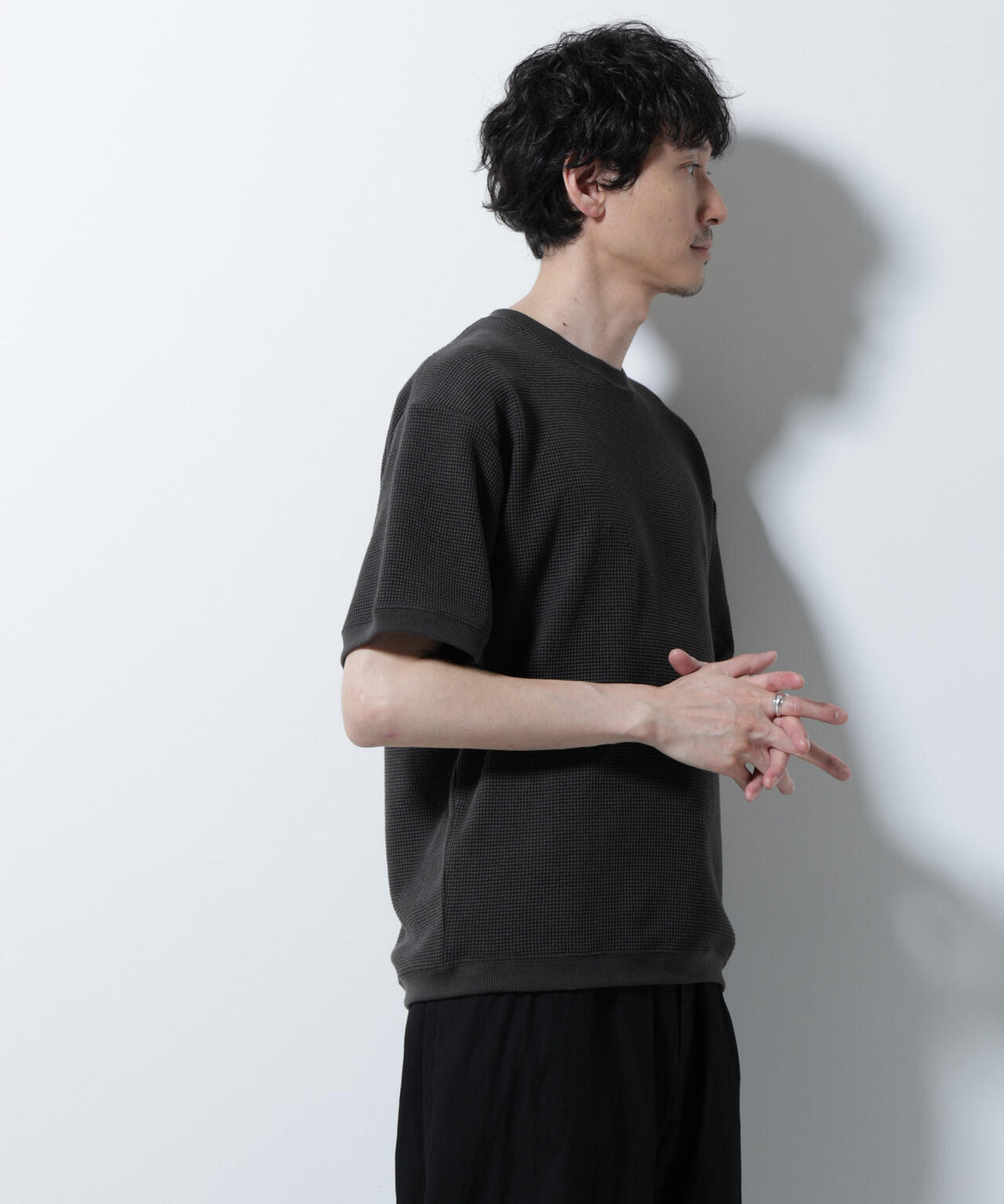 テックワッフルクルーネックTシャツ 半袖 6725224204