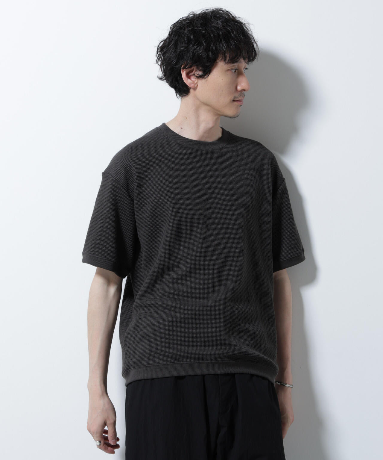 テックワッフルクルーネックTシャツ 半袖 6725224204