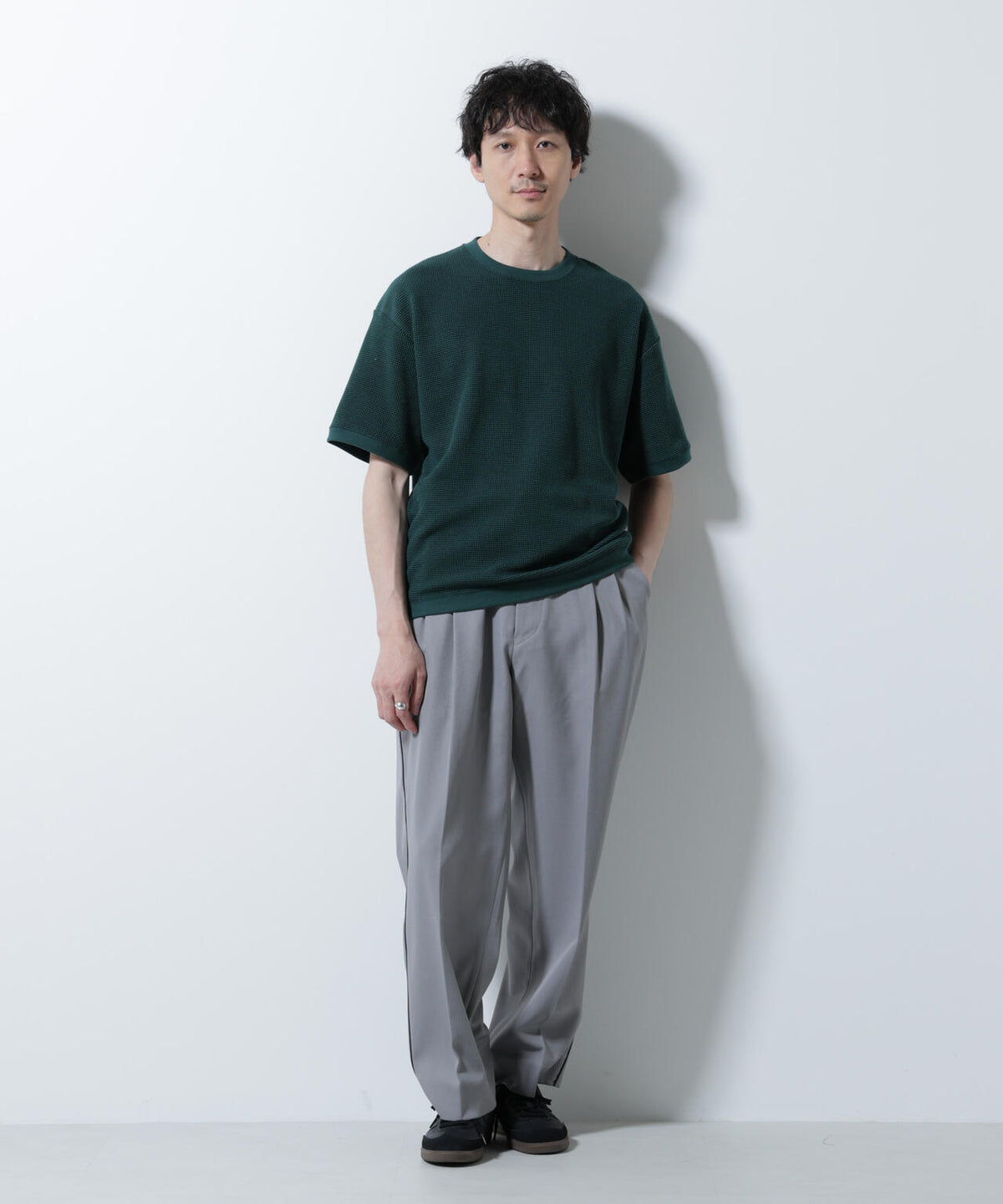 テックワッフルクルーネックTシャツ 半袖 6725224204