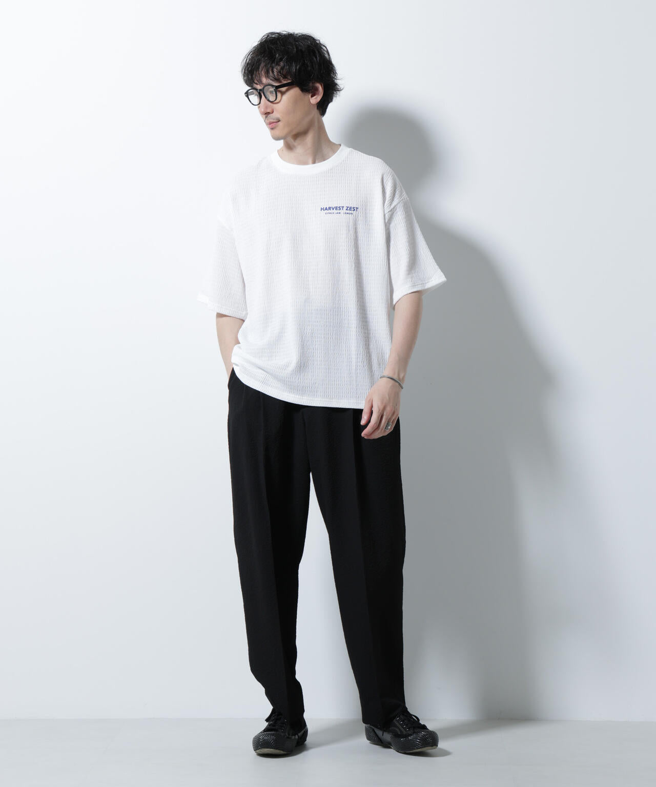 楊柳プリントTシャツ 半袖 6725224207