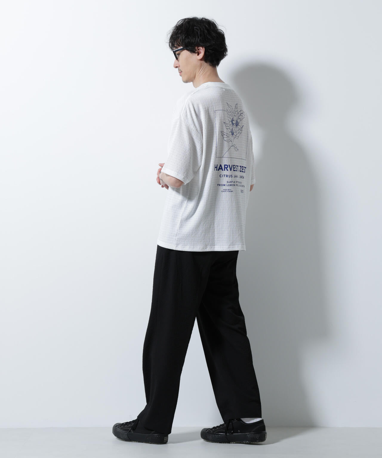 楊柳プリントTシャツ 半袖 6725224207