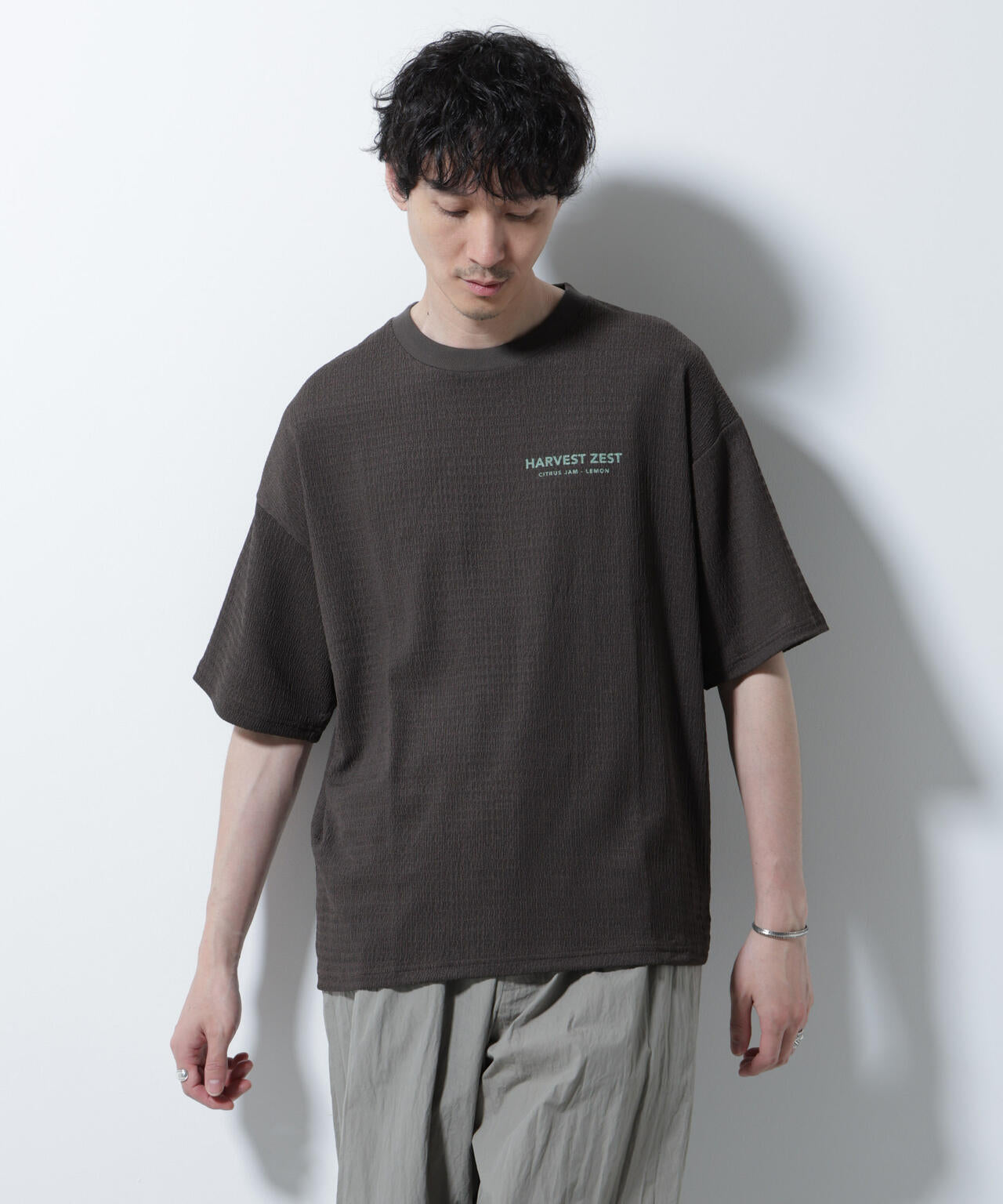 楊柳プリントTシャツ 半袖 6725224207