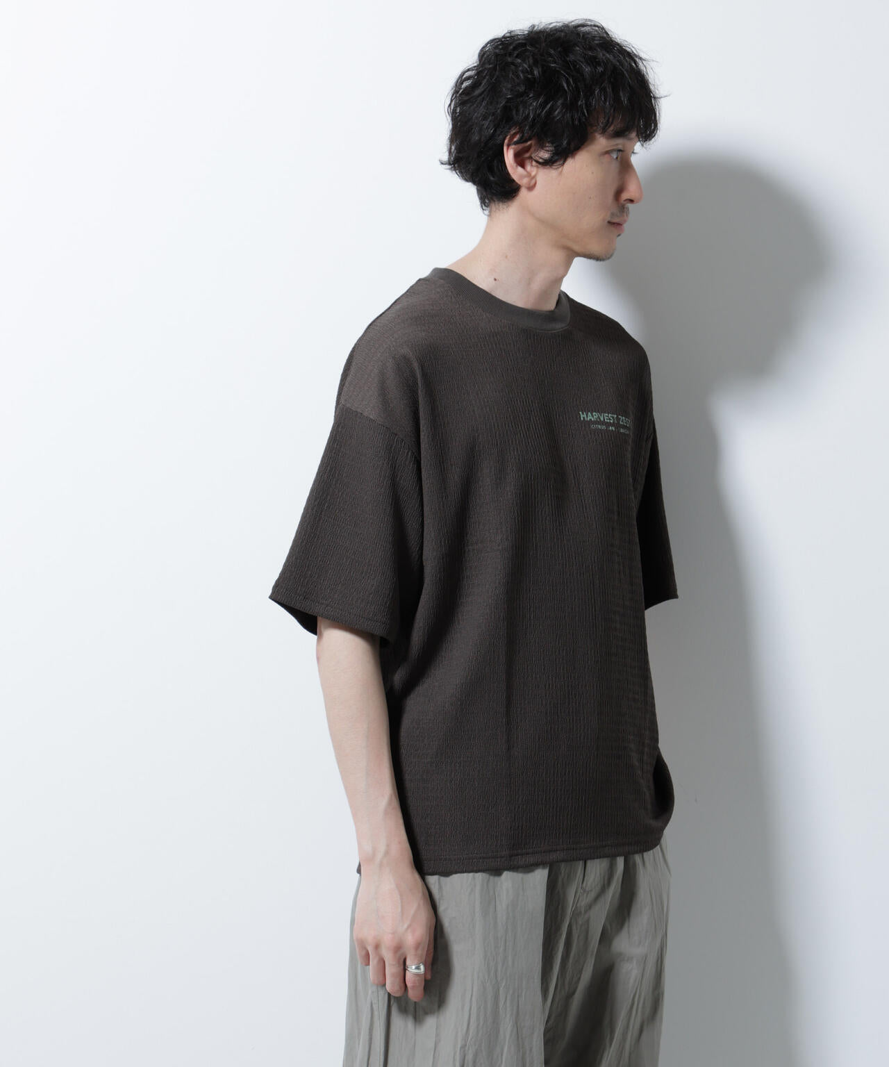 楊柳プリントTシャツ 半袖 6725224207