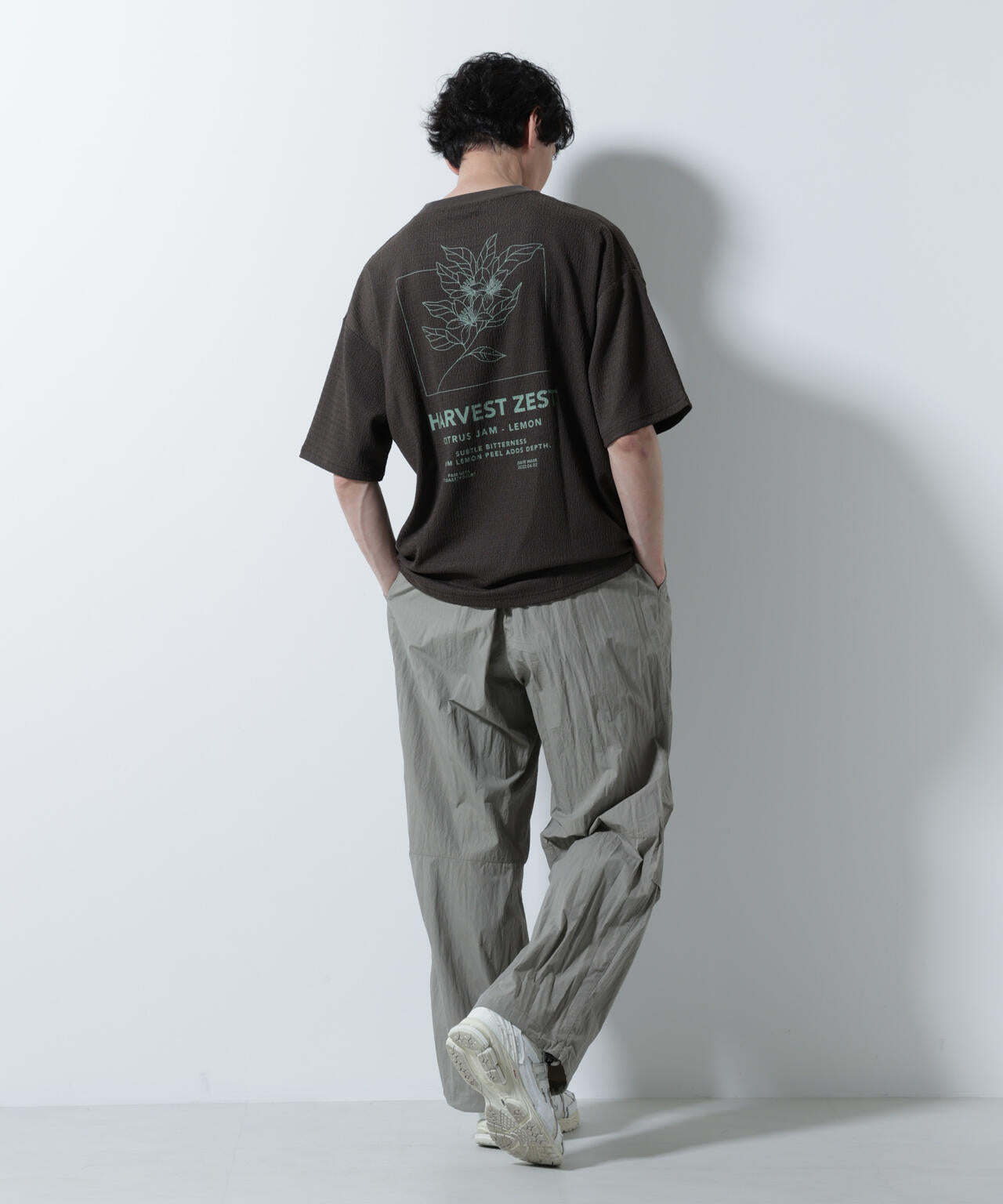 楊柳プリントTシャツ 半袖 6725224207