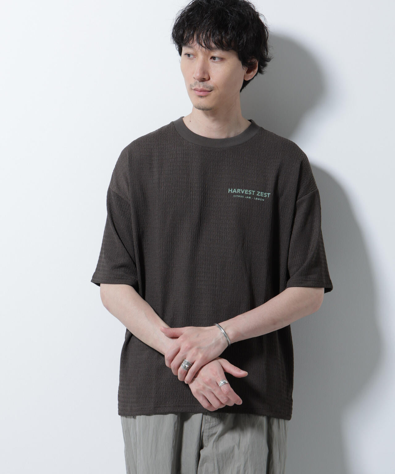 楊柳プリントTシャツ 半袖 6725224207