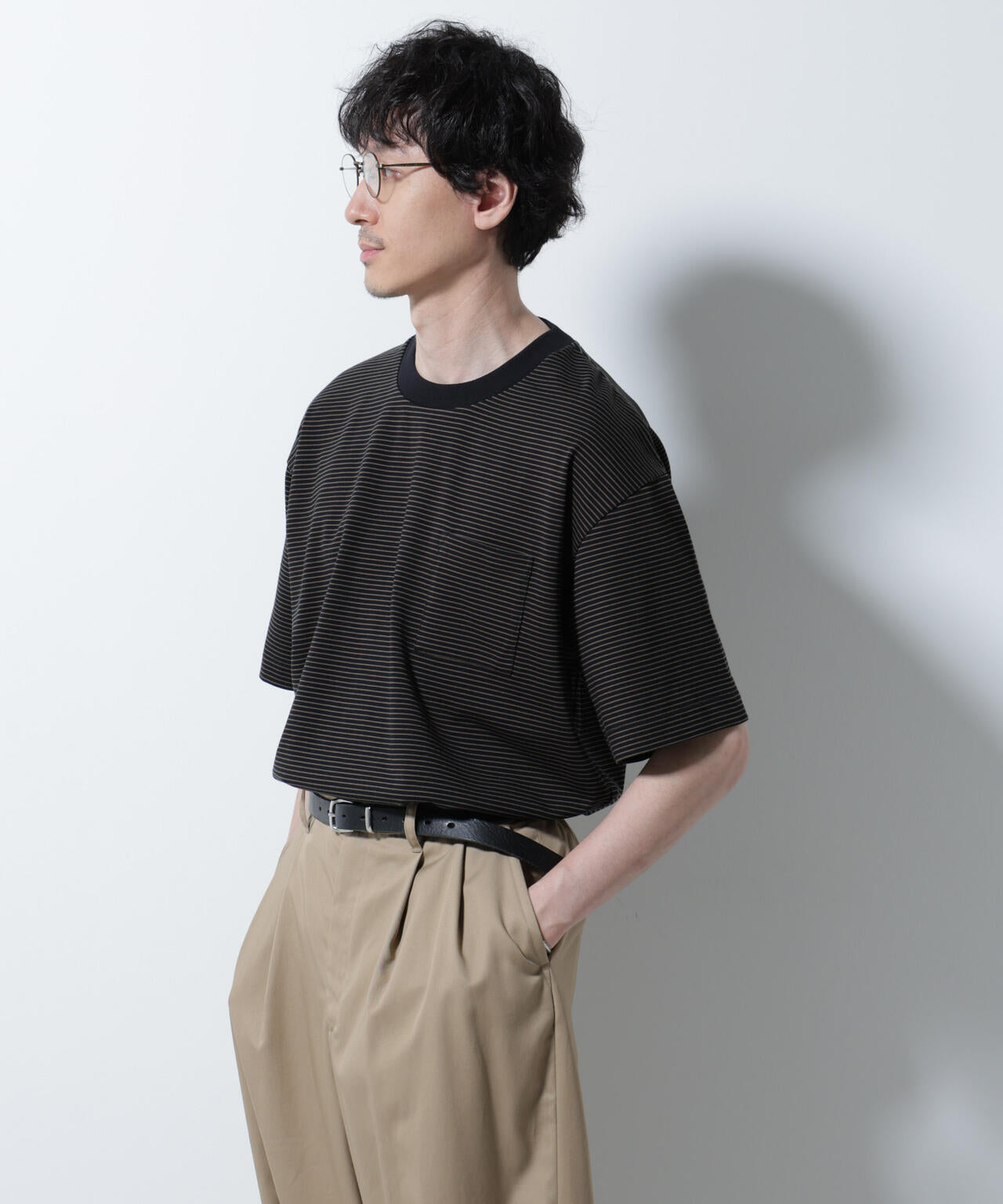 20シルケットボーダーTシャツ 半袖 6725224208