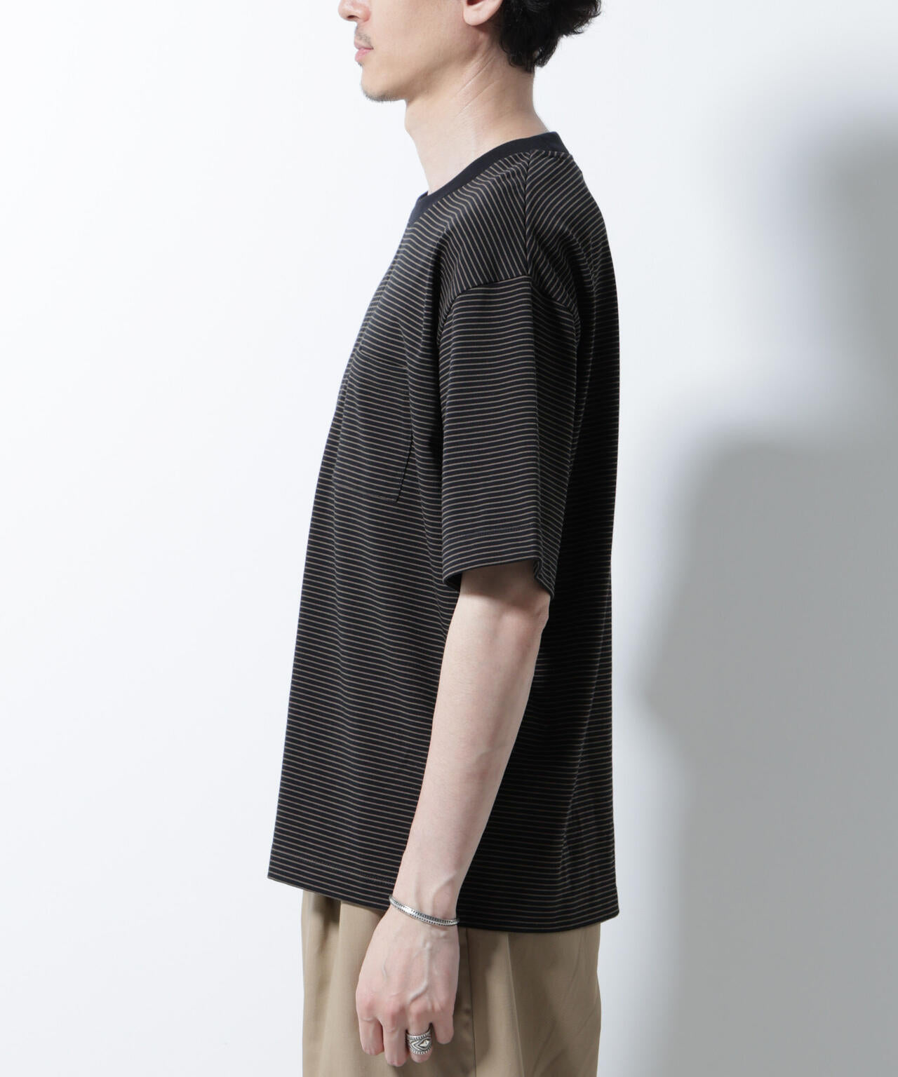 20シルケットボーダーTシャツ 半袖 6725224208