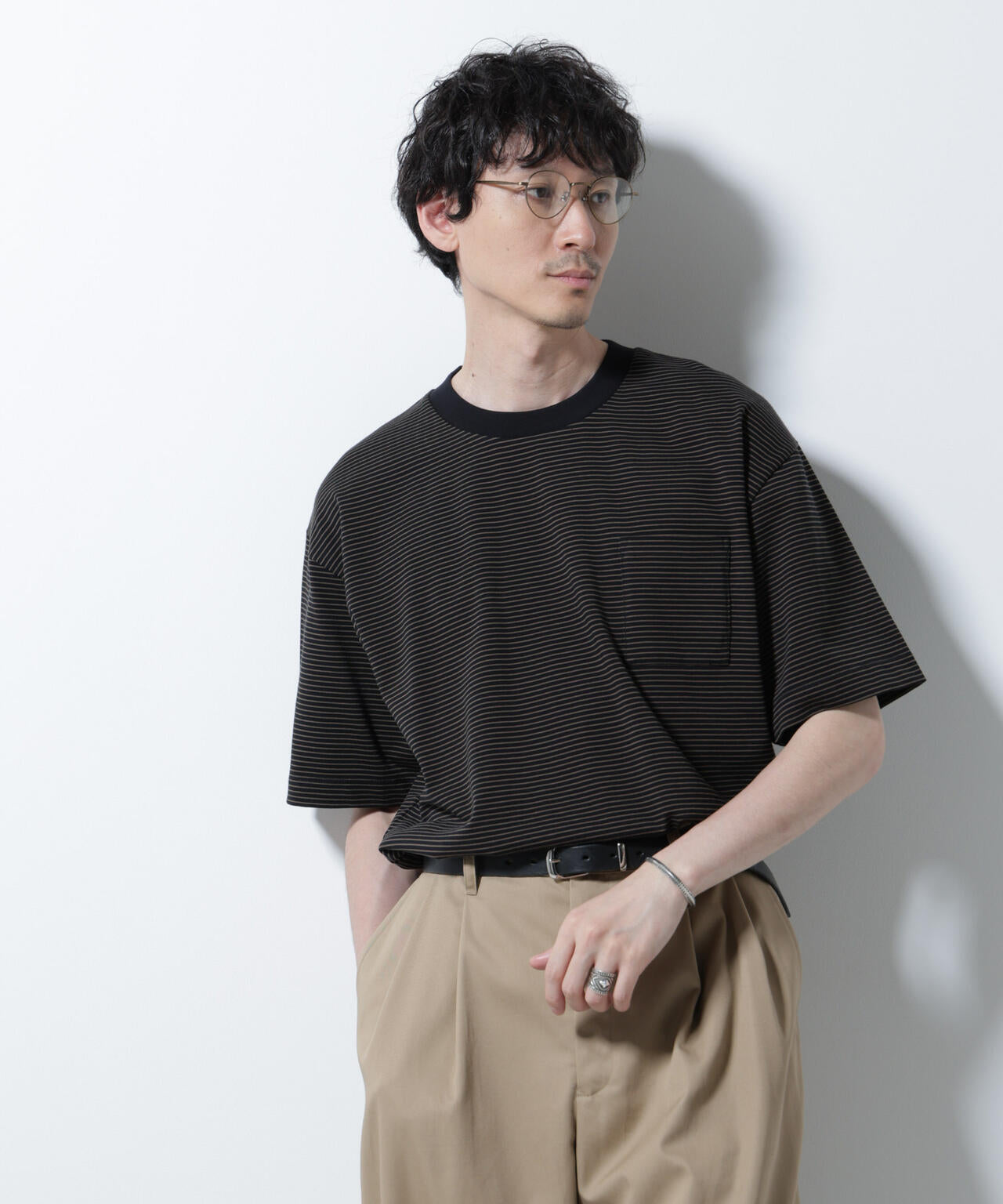 20シルケットボーダーTシャツ 半袖 6725224208