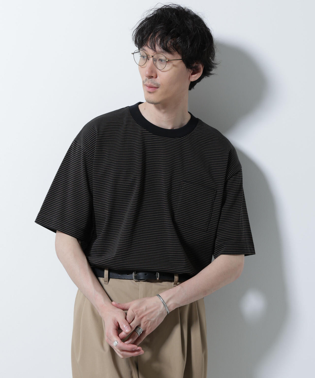 20シルケットボーダーTシャツ 半袖 6725224208