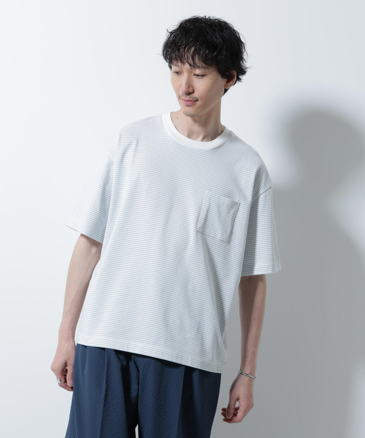 20シルケットボーダーTシャツ 半袖 6725224208