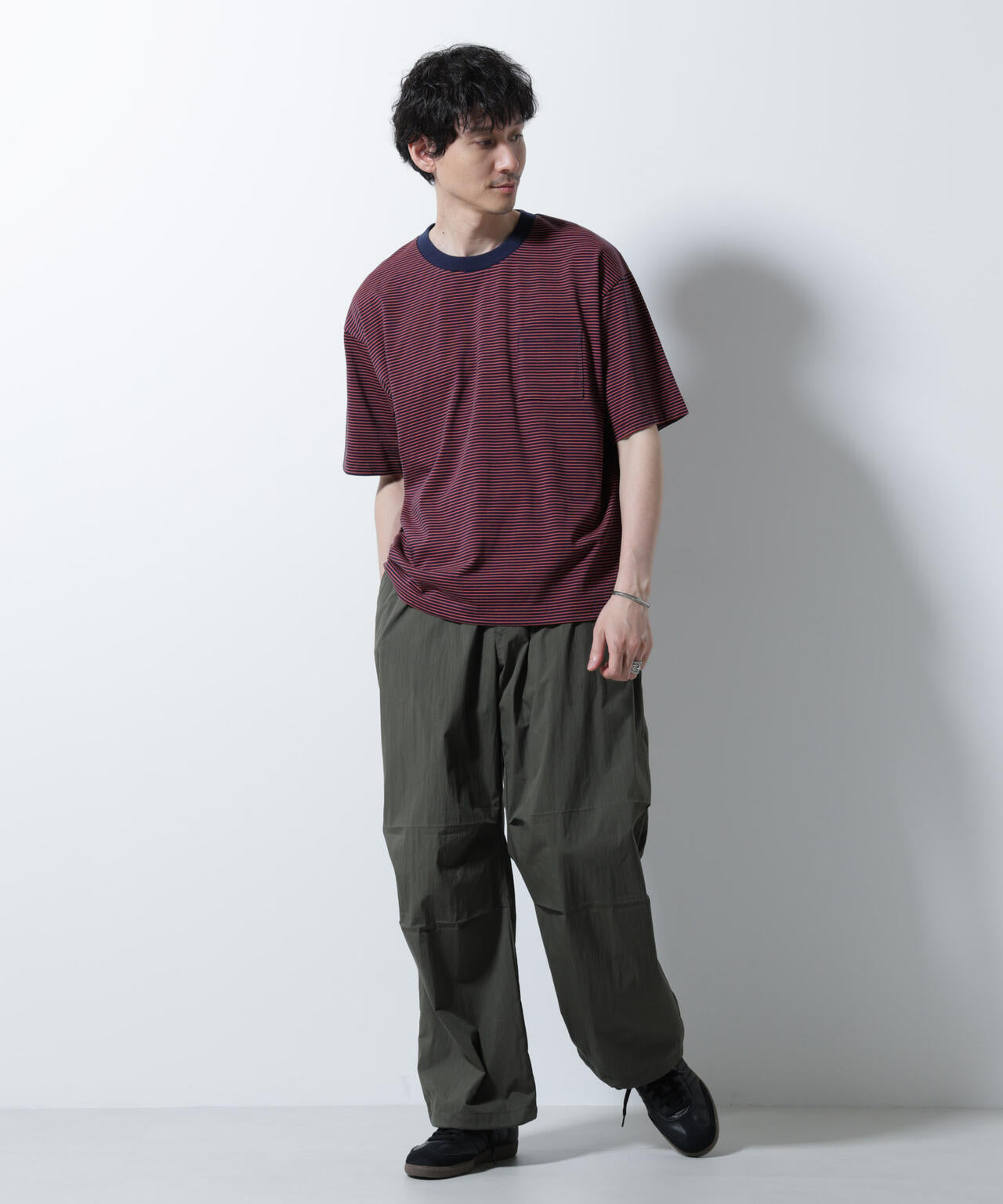 20シルケットボーダーTシャツ 半袖 6725224208