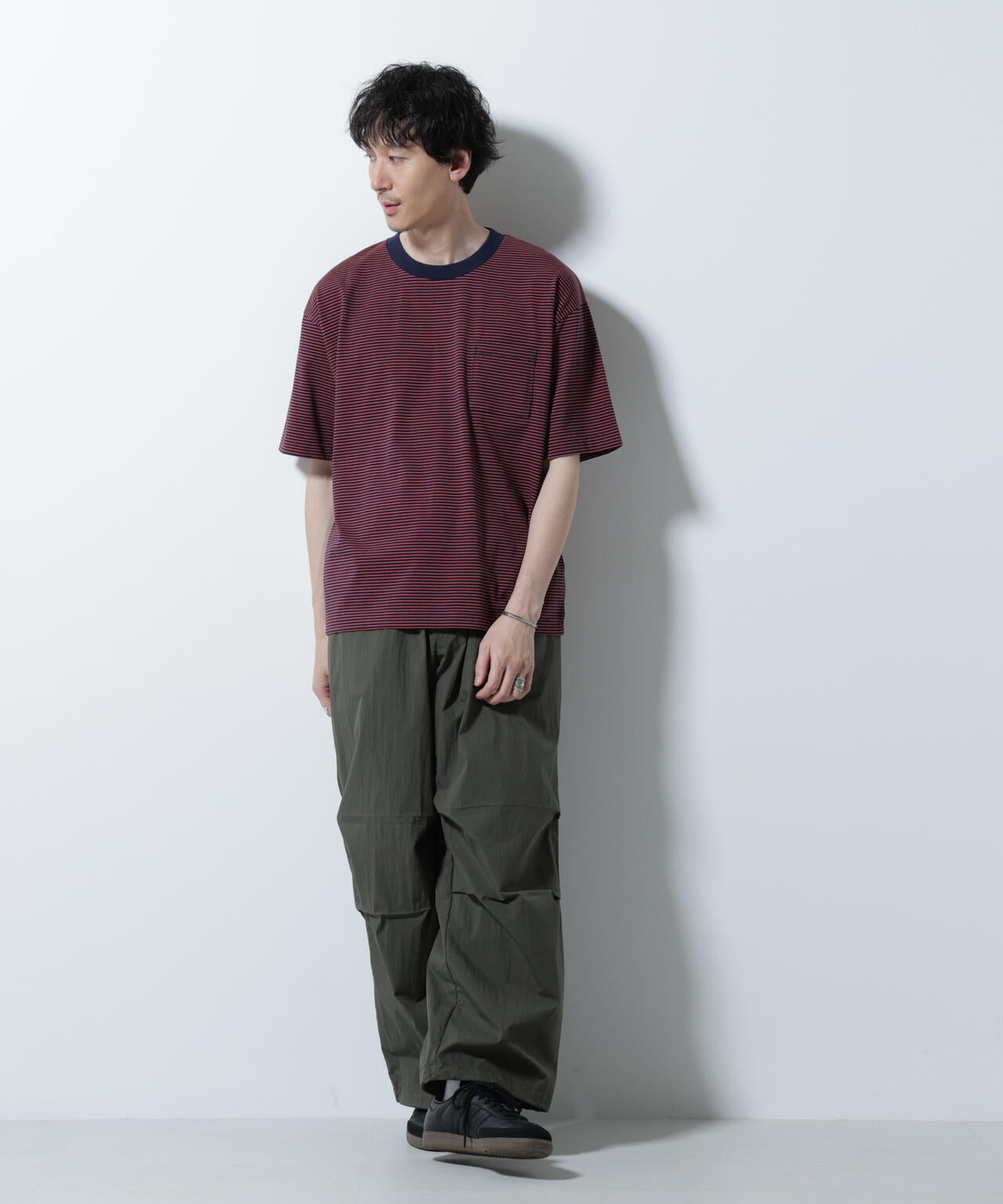 20シルケットボーダーTシャツ 半袖 6725224208