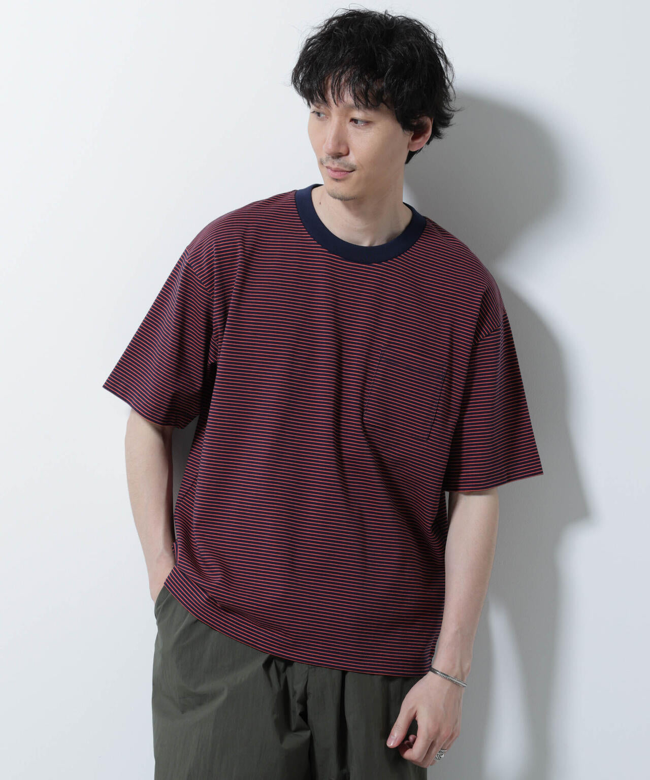 20シルケットボーダーTシャツ 半袖 6725224208