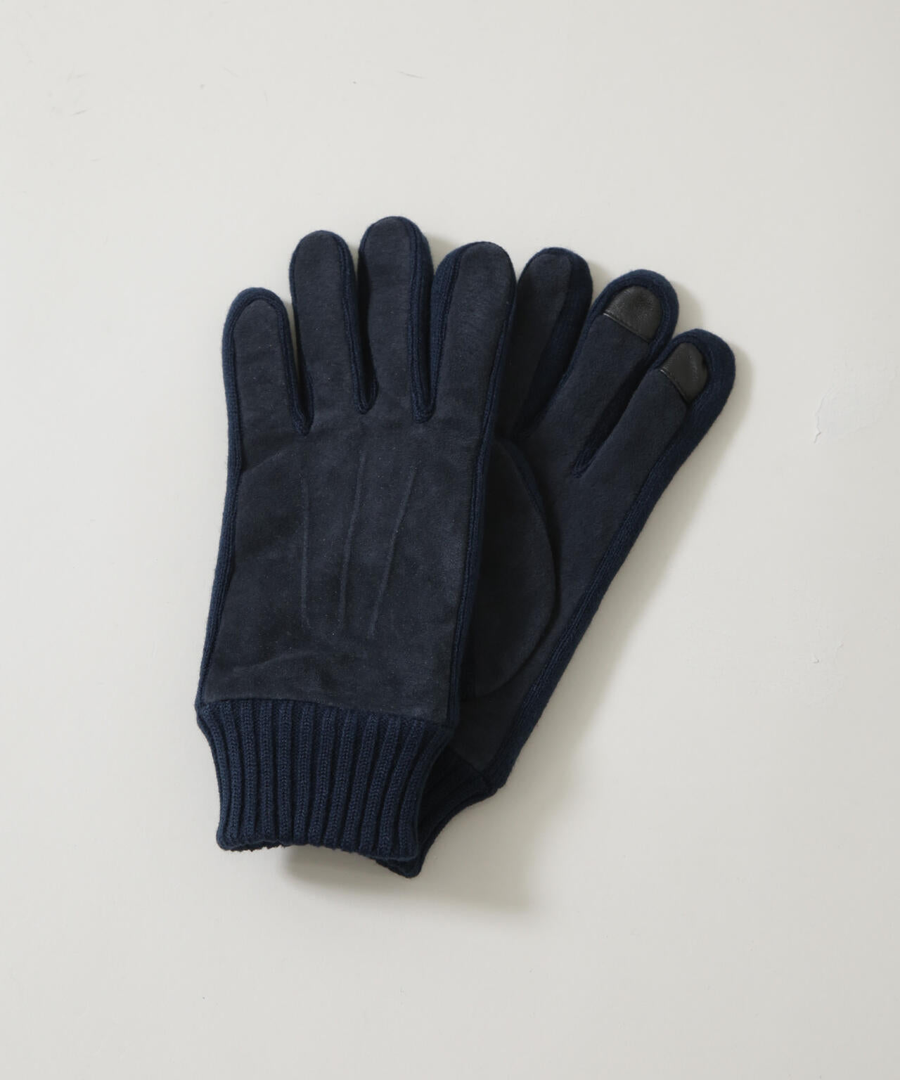 タッチパネル対応 Thinsulate スウェード×ニット切替グローブ 6725249203