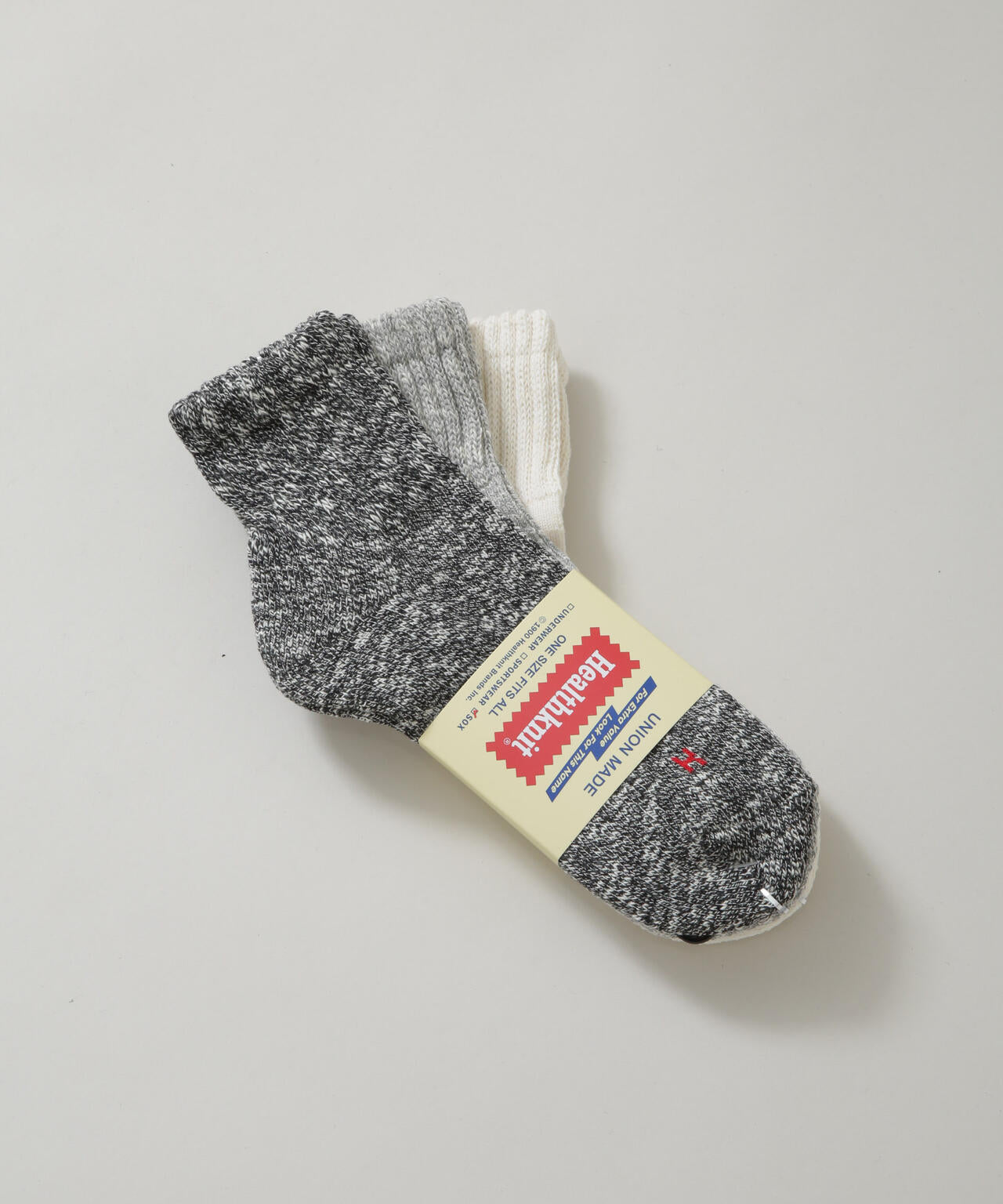 Healthknit/ベーシックスラブMIX ソックス 3足セット 6725251019