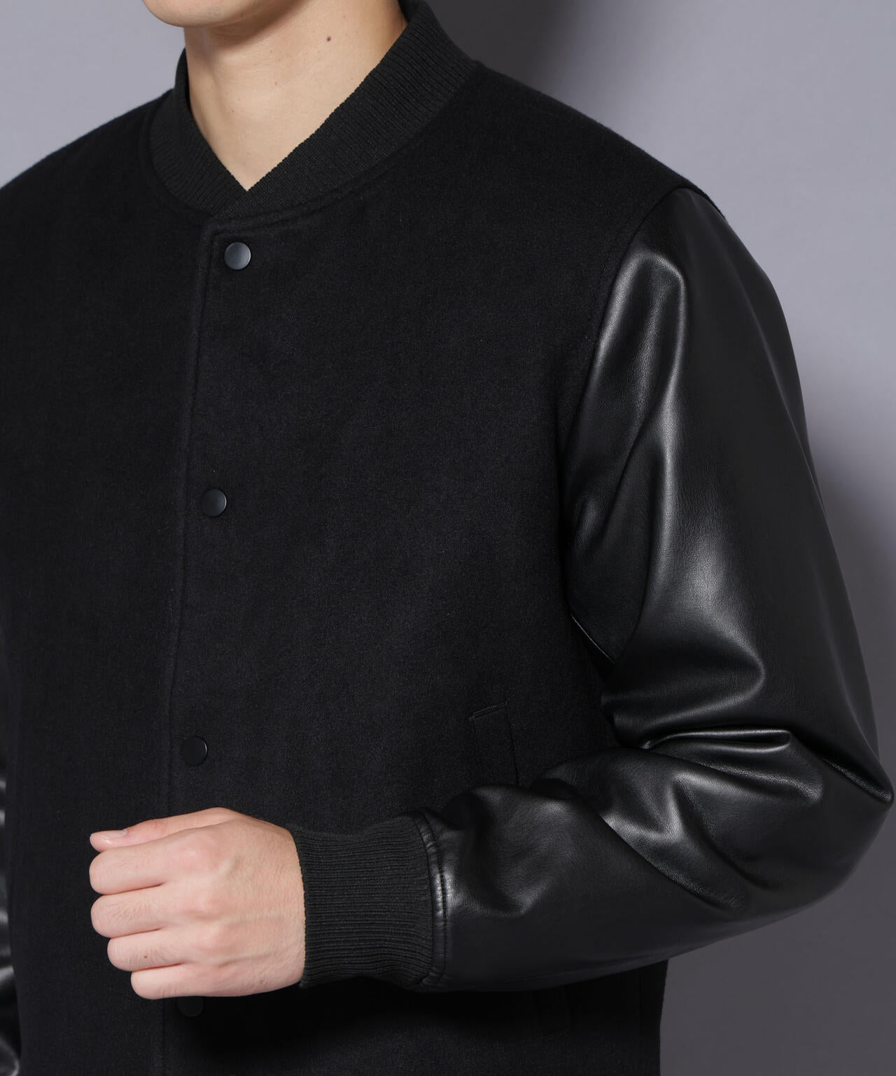 フェイクレザースタジャン 6726112202