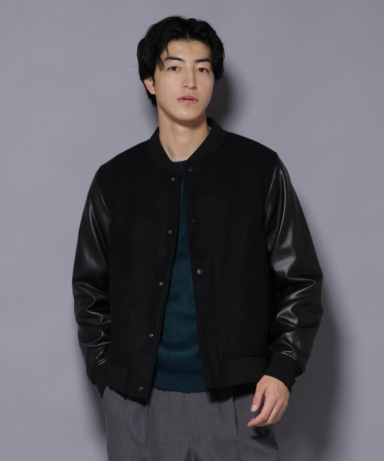 フェイクレザースタジャン 6726112202