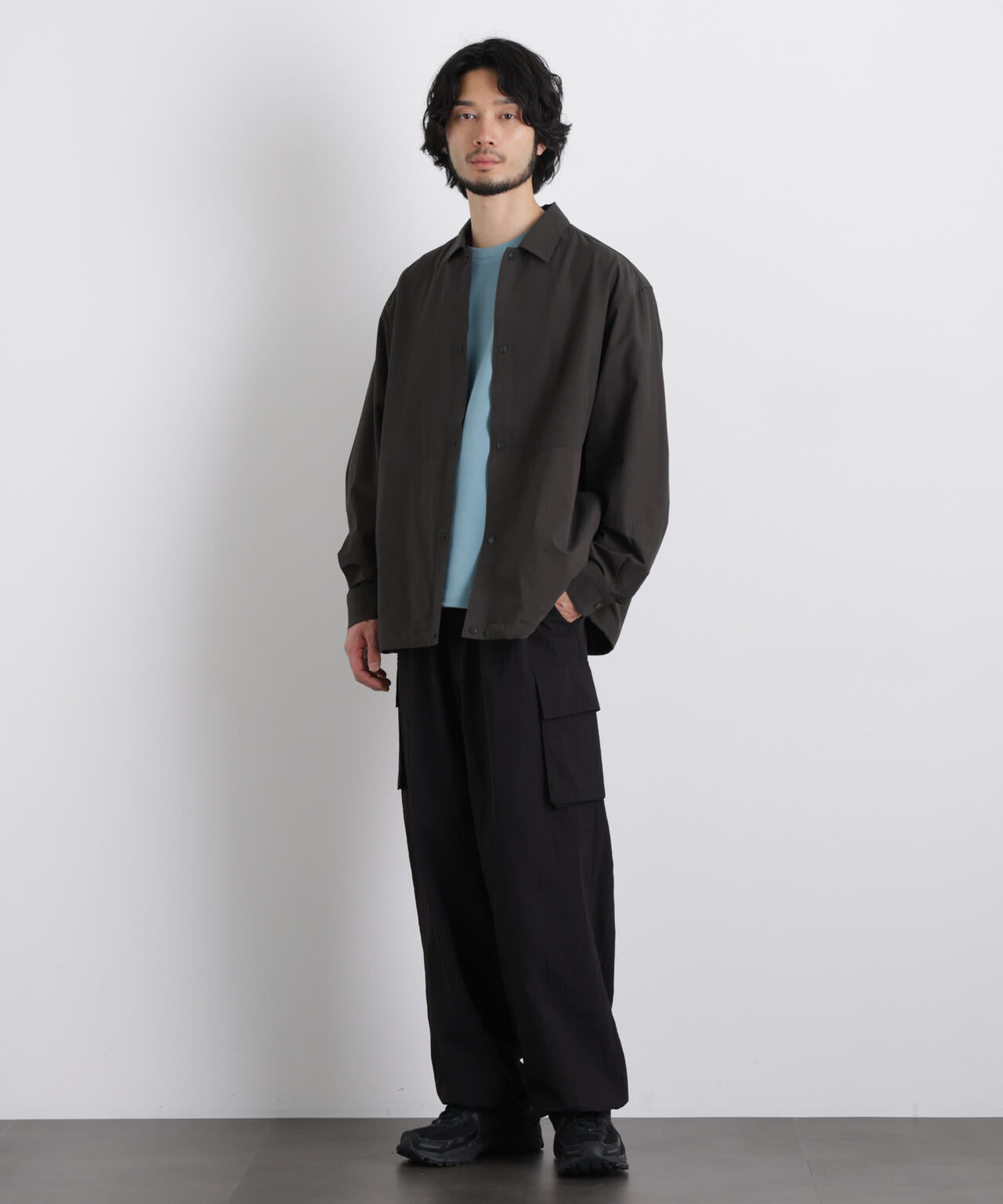 ストレッチワイドシャツブルゾン 6726112210
