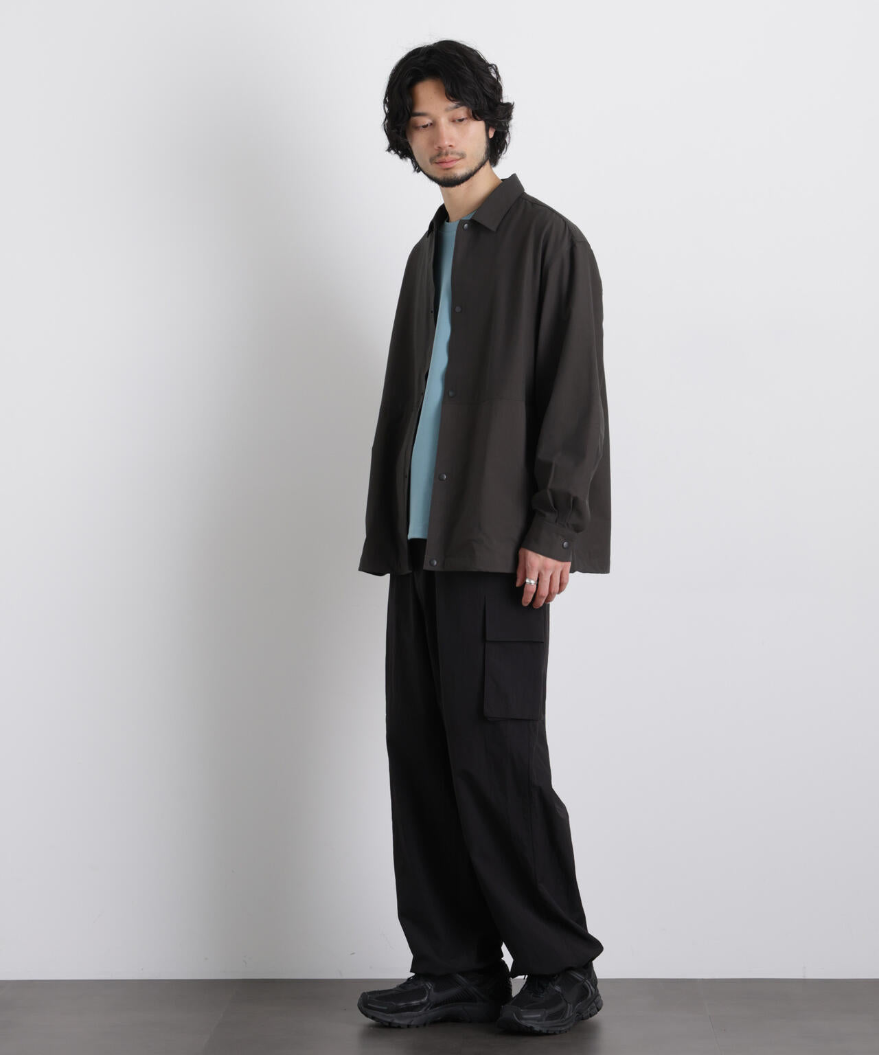 ストレッチワイドシャツブルゾン 6726112210