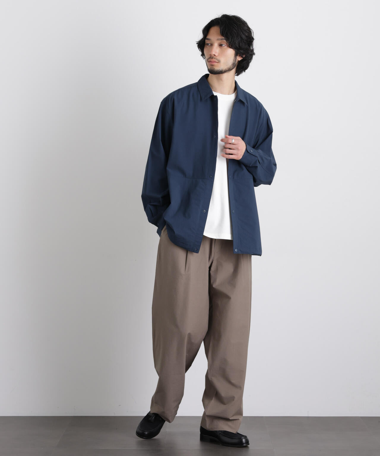 ストレッチワイドシャツブルゾン 6726112210