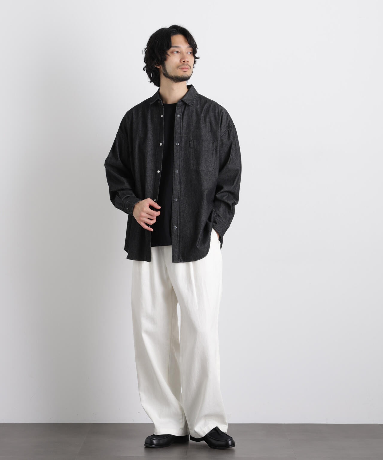 6.5oz リラックスデニムシャツ 長袖 6726120203