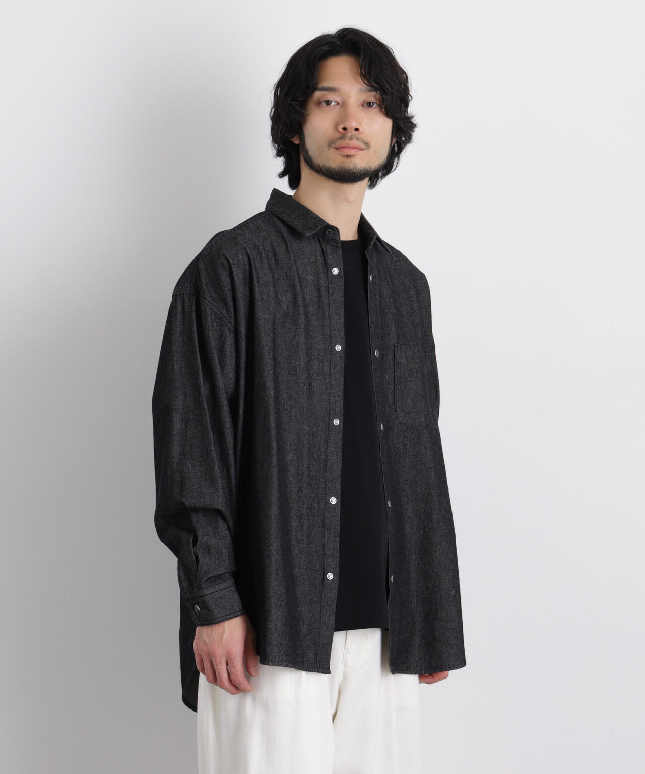 6.5oz リラックスデニムシャツ 長袖 6726120203