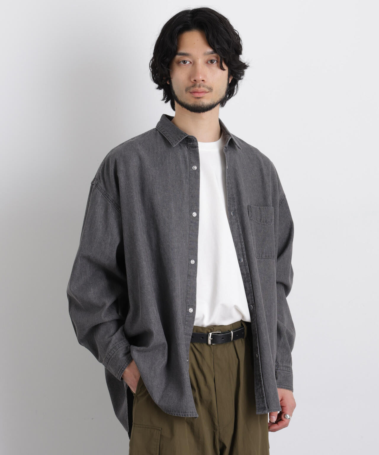 6.5oz リラックスデニムシャツ 長袖 6726120203