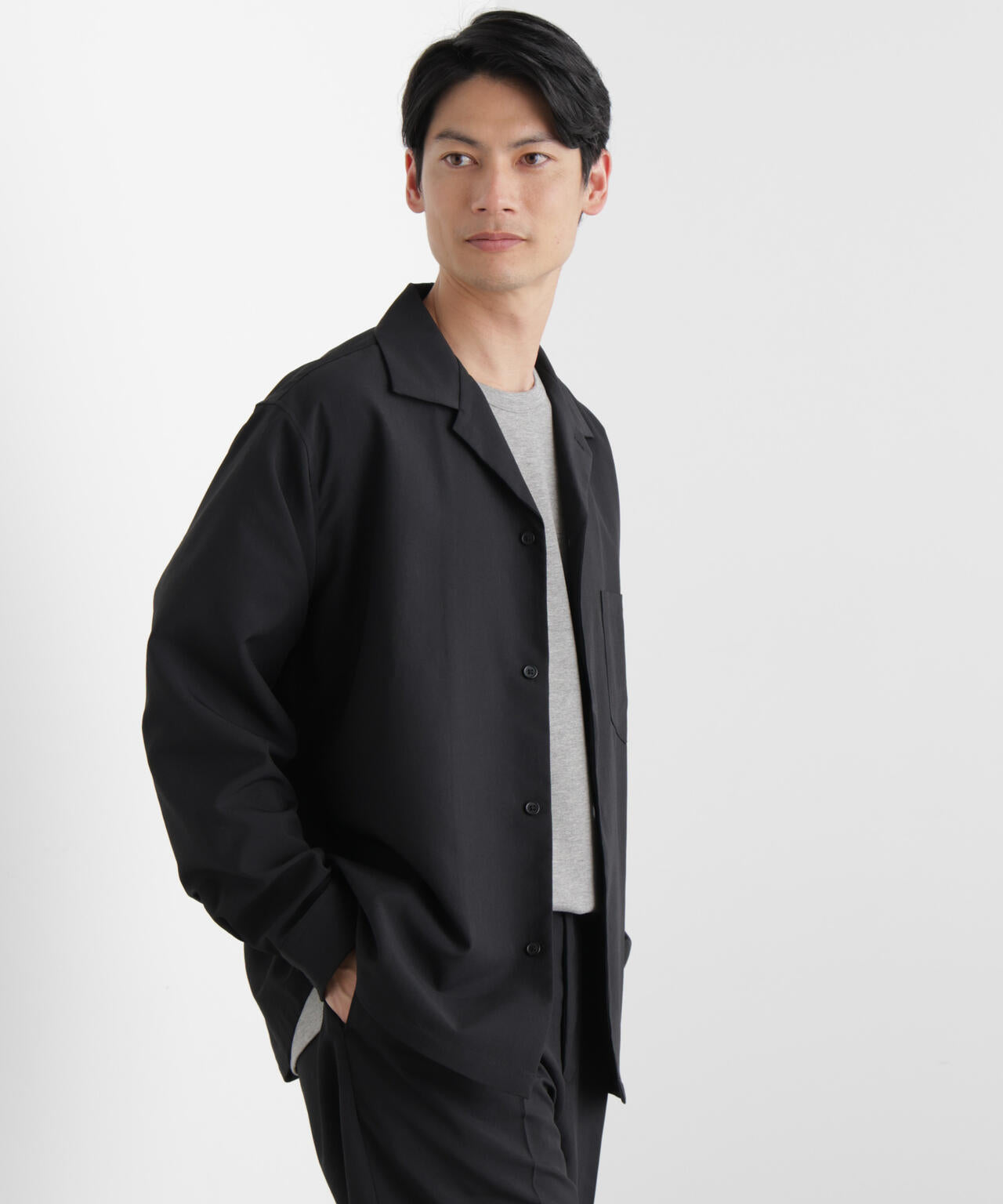 セオアルファ オープンカラーシャツ 長袖 6726120205