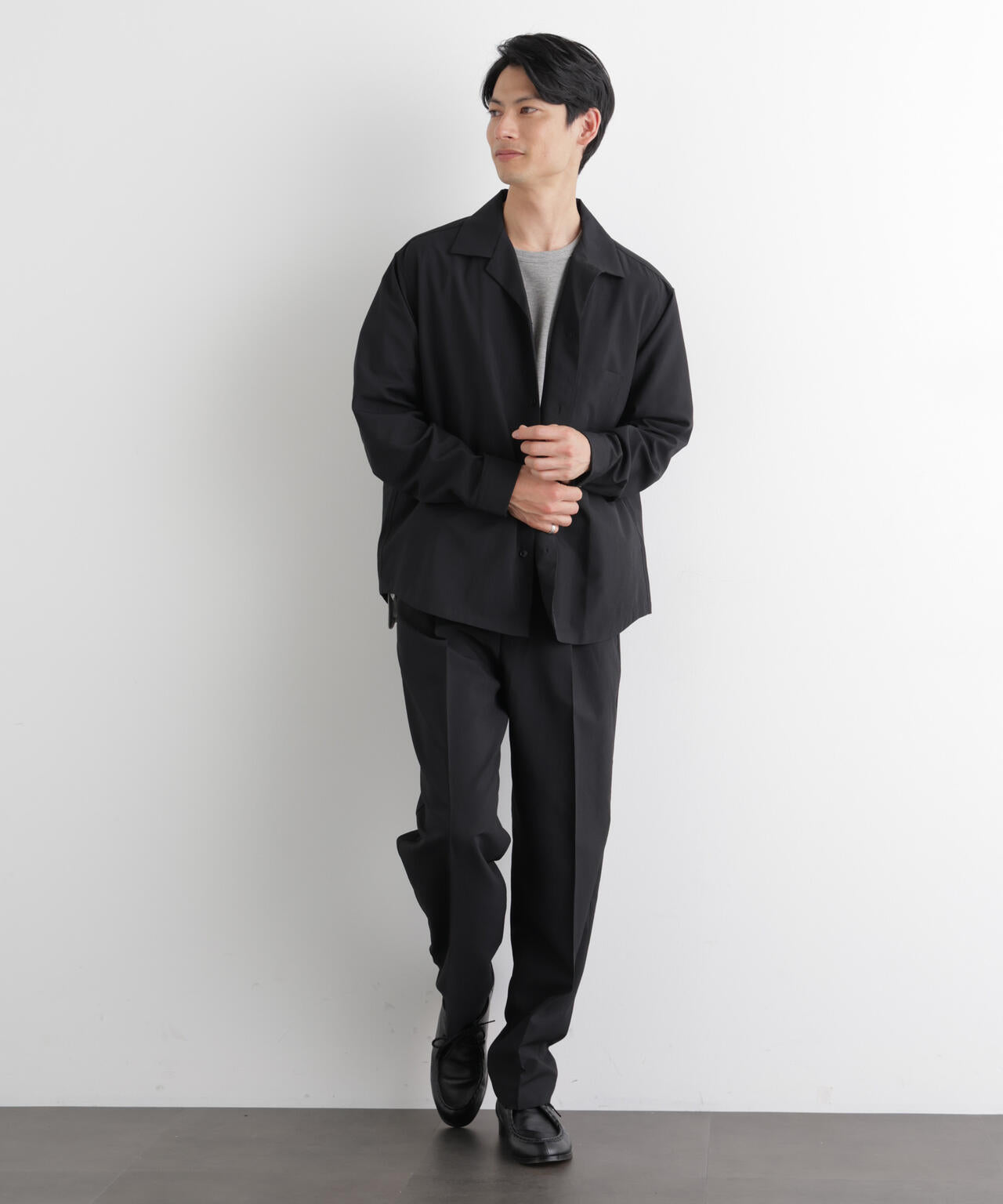 セオアルファ オープンカラーシャツ 長袖 6726120205