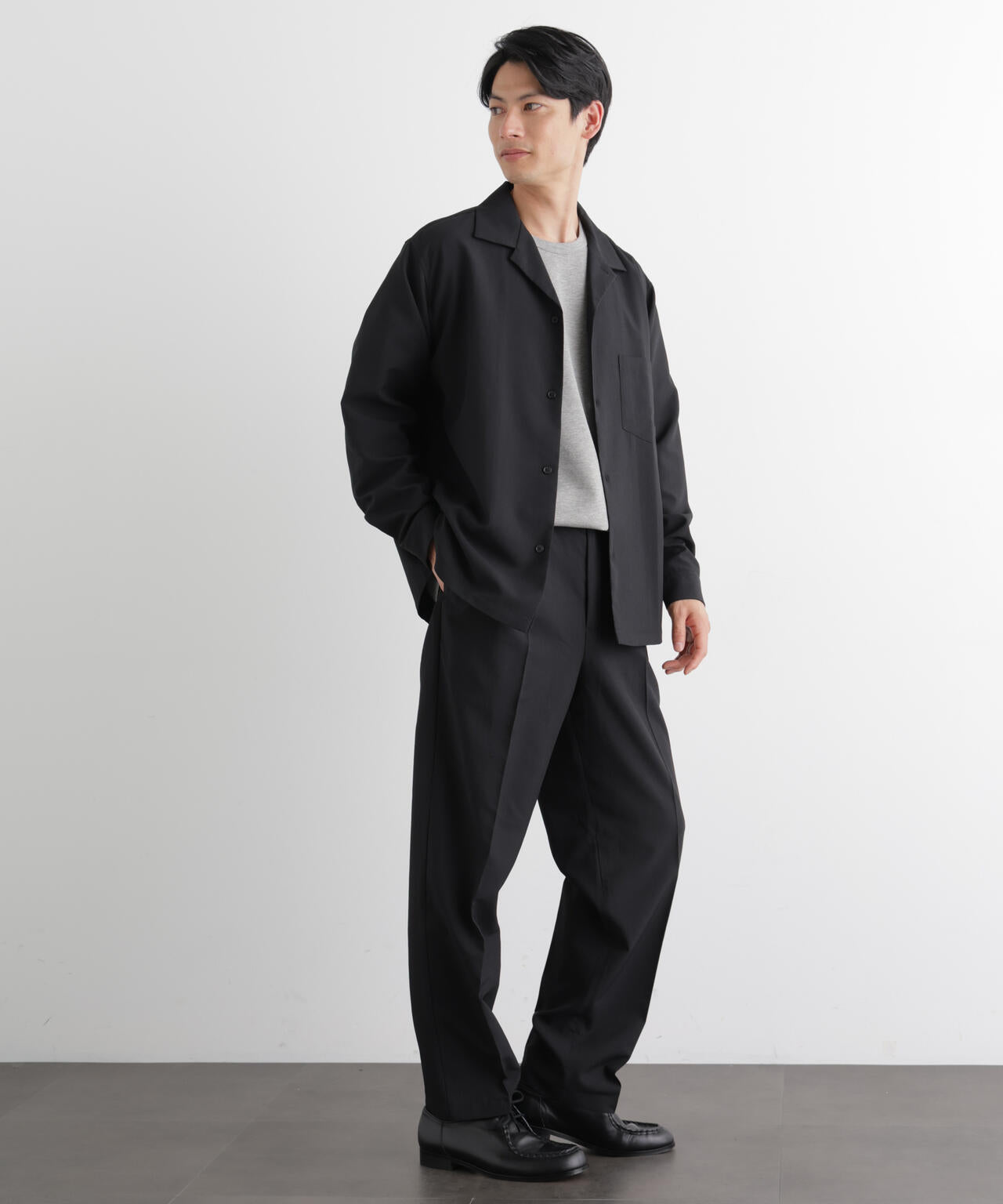 セオアルファ オープンカラーシャツ 長袖 6726120205