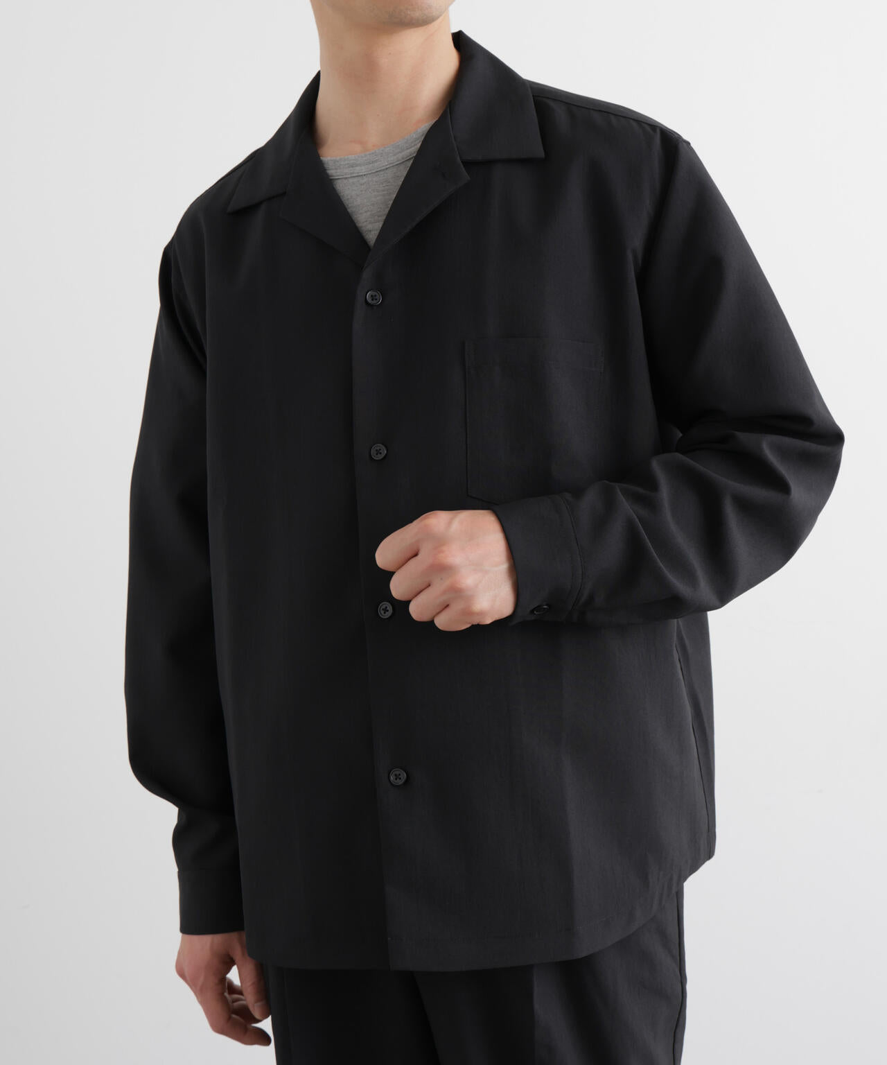 セオアルファ オープンカラーシャツ 長袖 6726120205