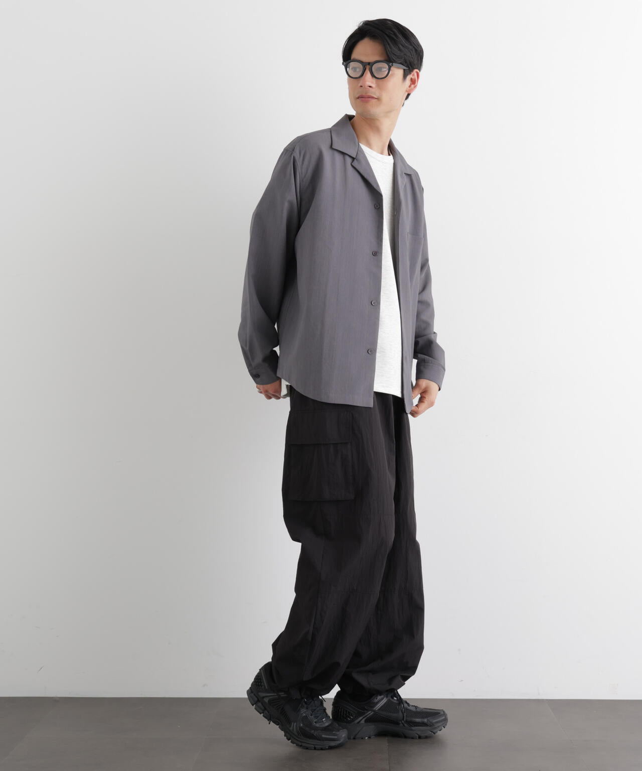 セオアルファ オープンカラーシャツ 長袖 6726120205