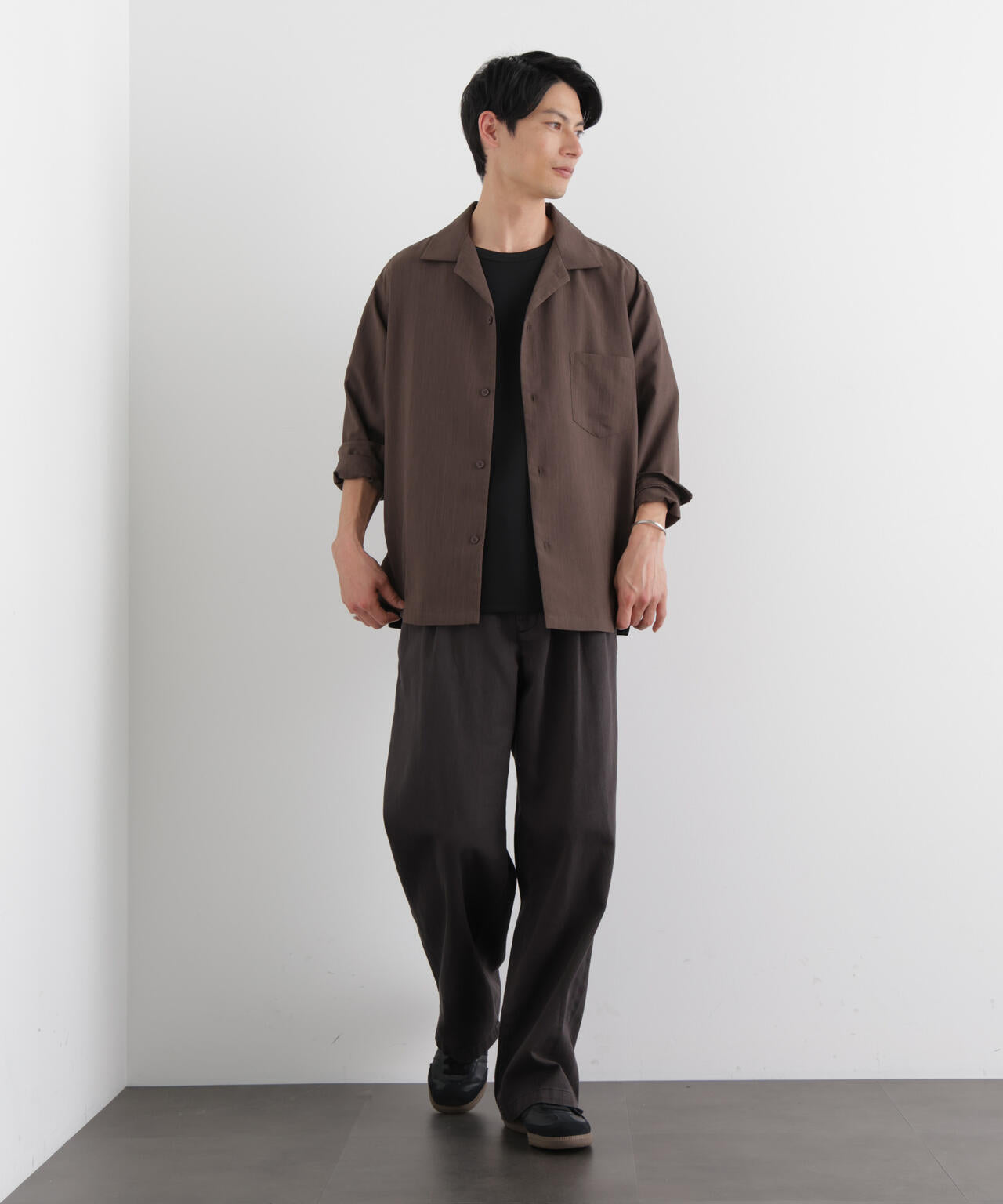 セオアルファ オープンカラーシャツ 長袖 6726120205