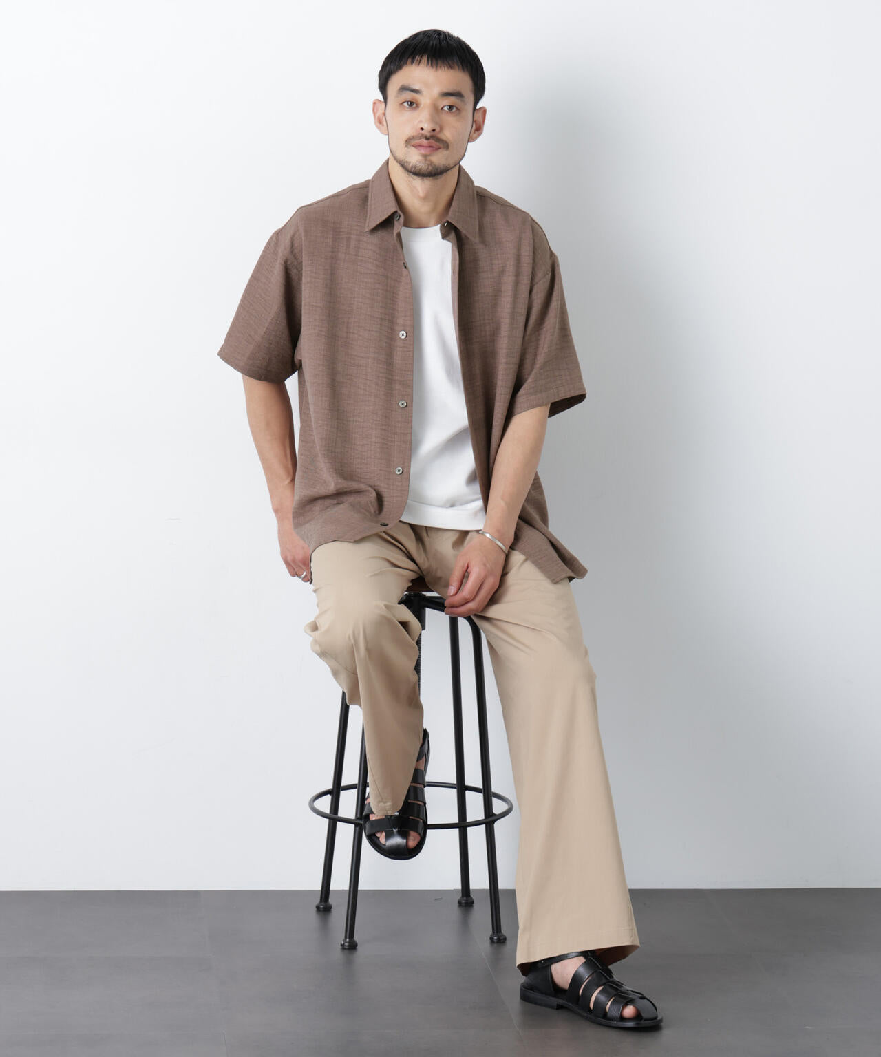 NORMANBROS別注 ワッシャーシャツ半袖 6726121001