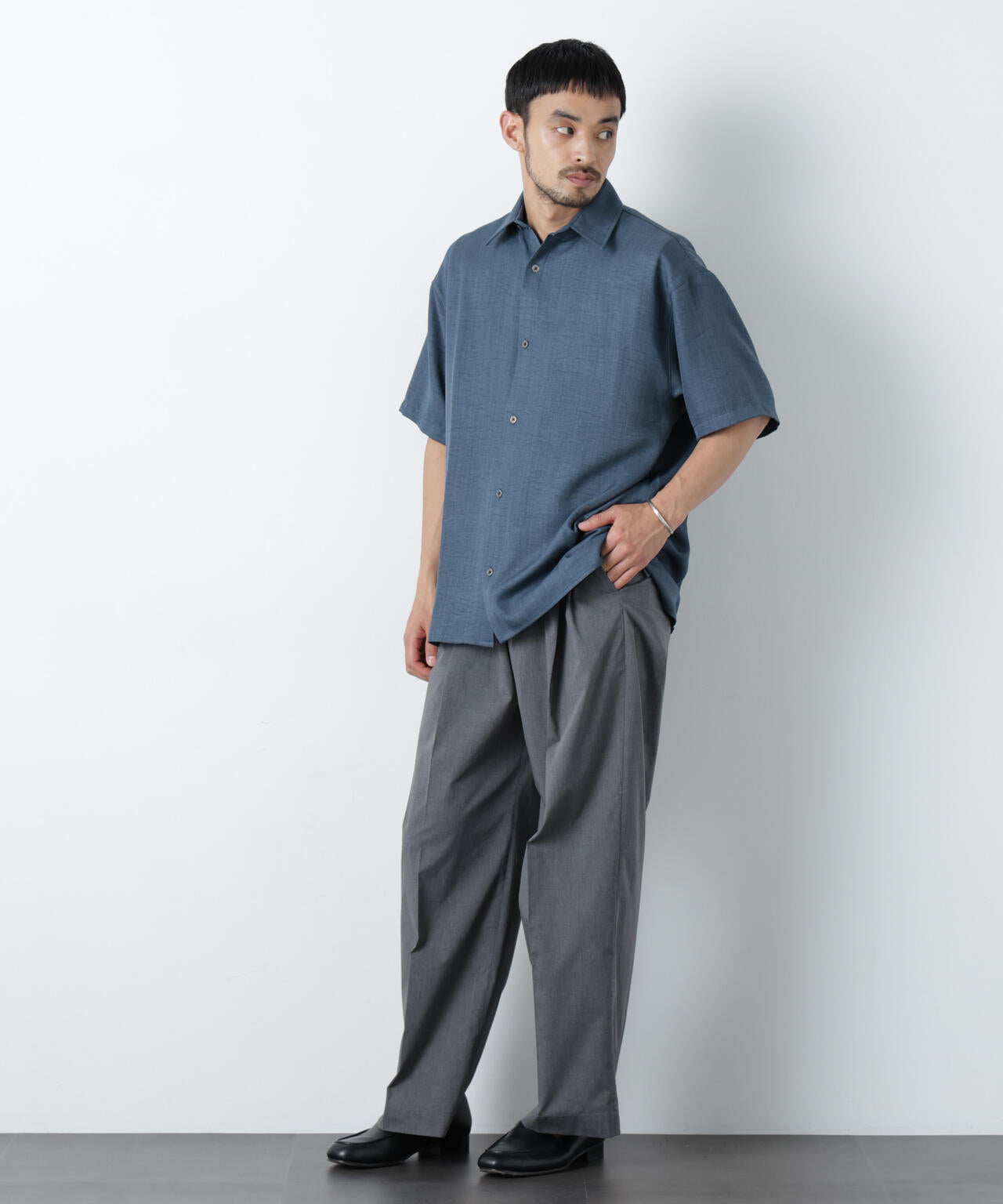 NORMANBROS別注 ワッシャーシャツ半袖 6726121001
