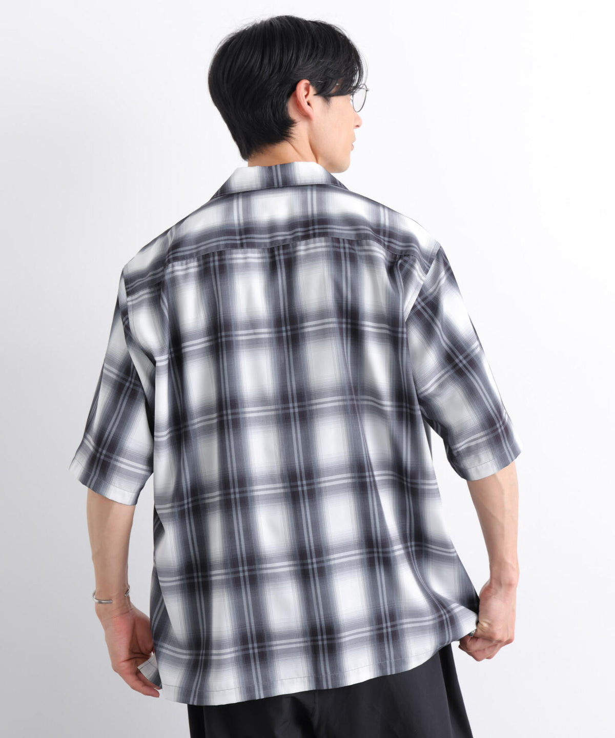 オンブレーチェックシャツ 半袖 6726121214