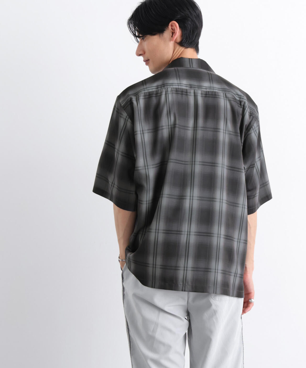 オンブレーチェックシャツ 半袖 6726121214