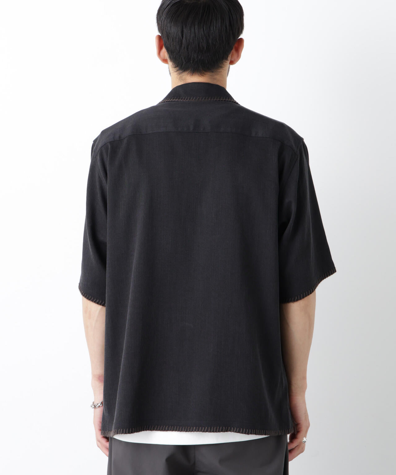 ブランケットステッチシャツ 半袖 6726121218