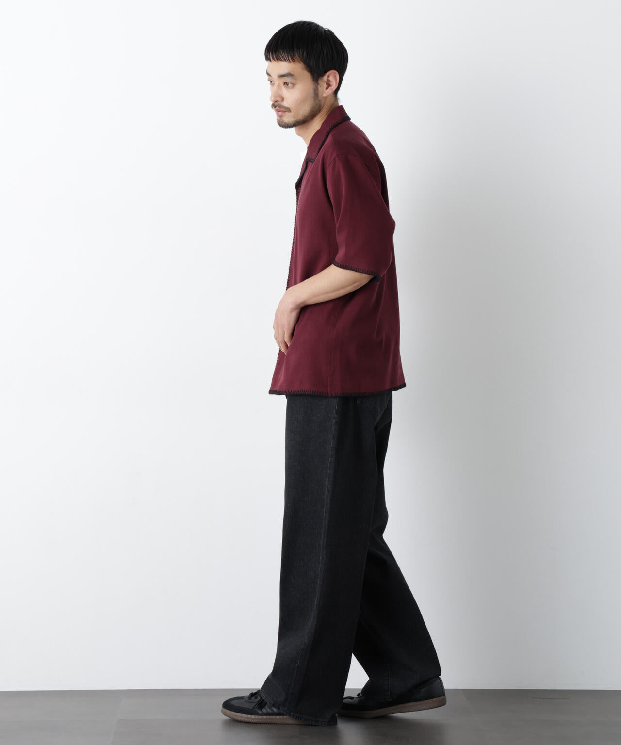 ブランケットステッチシャツ 半袖 6726121218